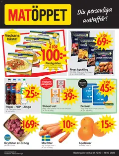 Förhandsgranska reklamblad Matöppet erbjudanden från butik Matöppet gäller från 12/10/2026