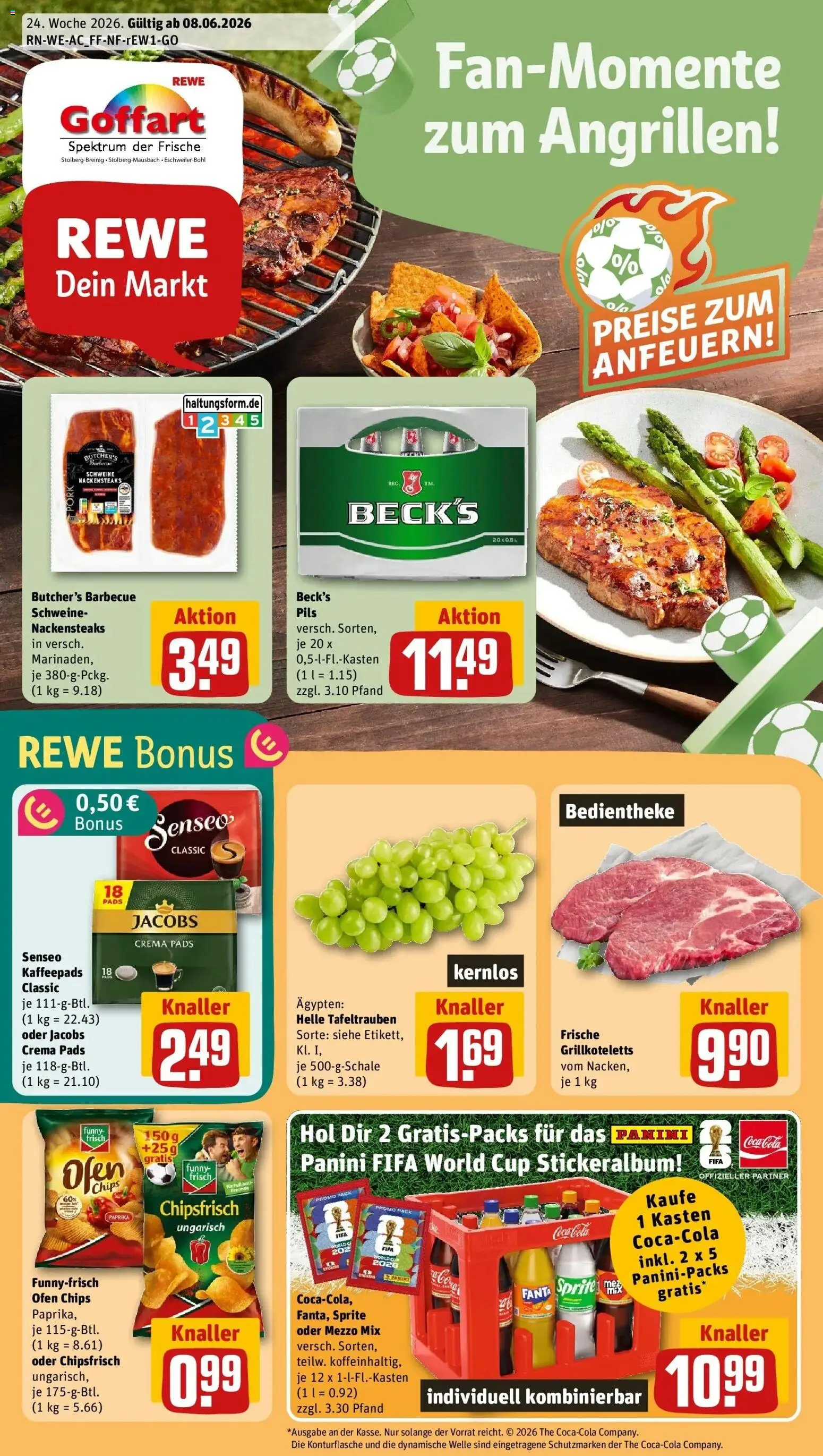 Vorschau von dem Prospekt des Geschäftes Rewe, gültig ab dem 08.06.2026