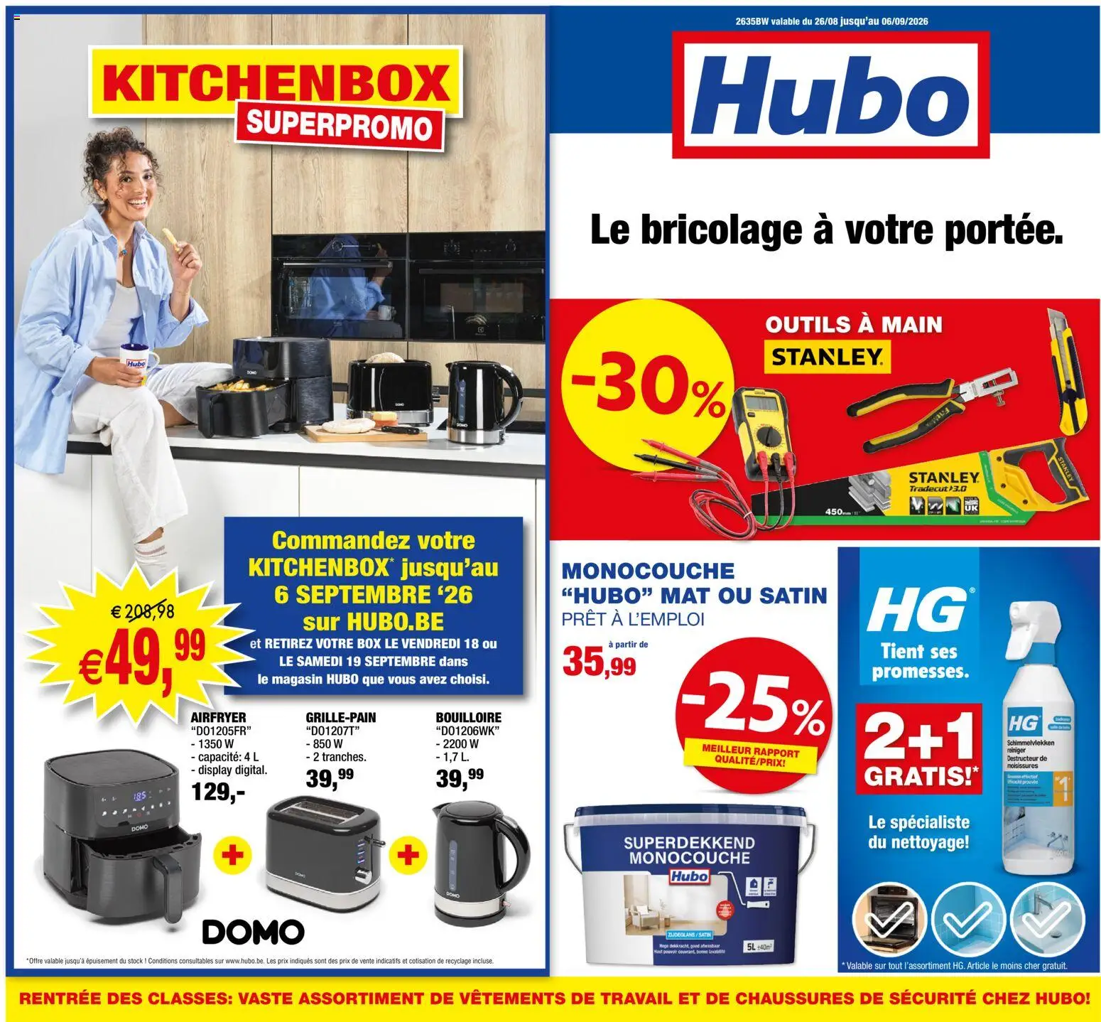 Voorbeeld van Hubo Publicité van winkel Hubo geldig vanaf 26/08/2026