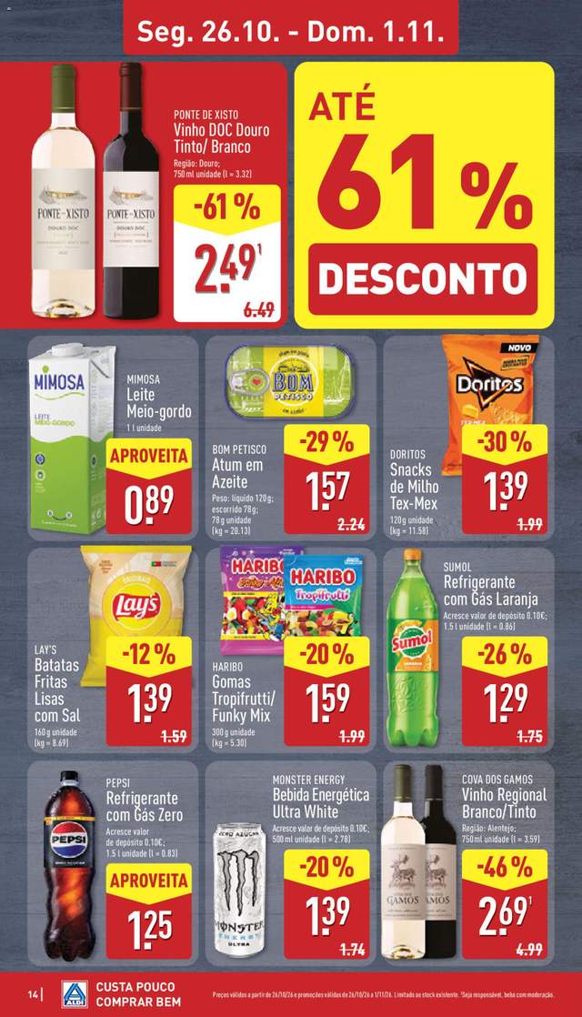 Novo folheto Aldi a partir de 26/10