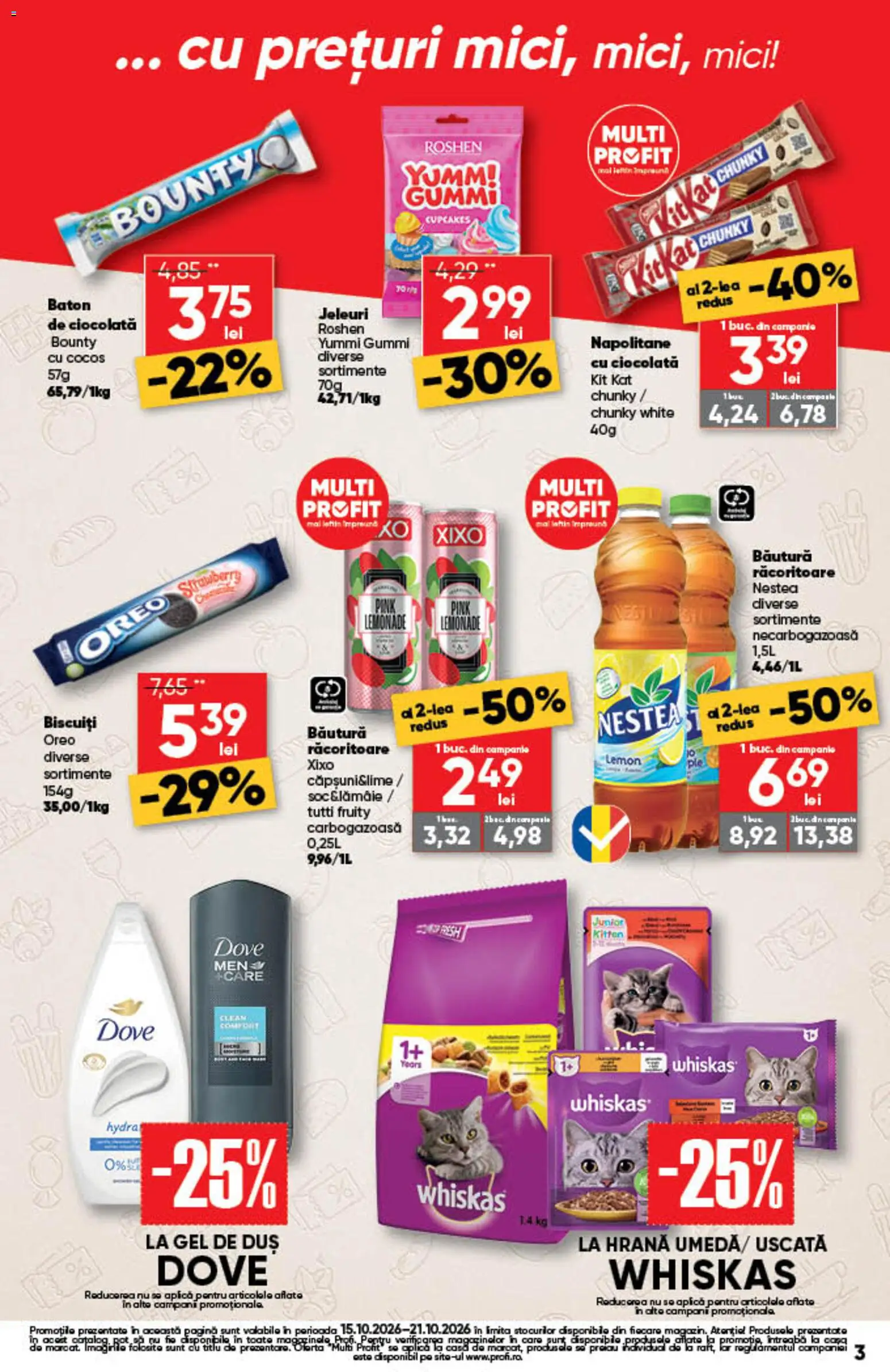 Previzualizarea de cataloage: Profi Profi Catalog Go valabil de la 15.10.2026 - Mici, Ciocolată, Body, Oreo, Gel de duș, Clean, Napolitane, Duș