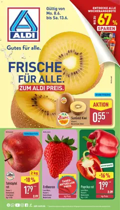 Vorschau von dem Prospekt des Geschäftes Aldi, gültig ab dem 08.06.2026