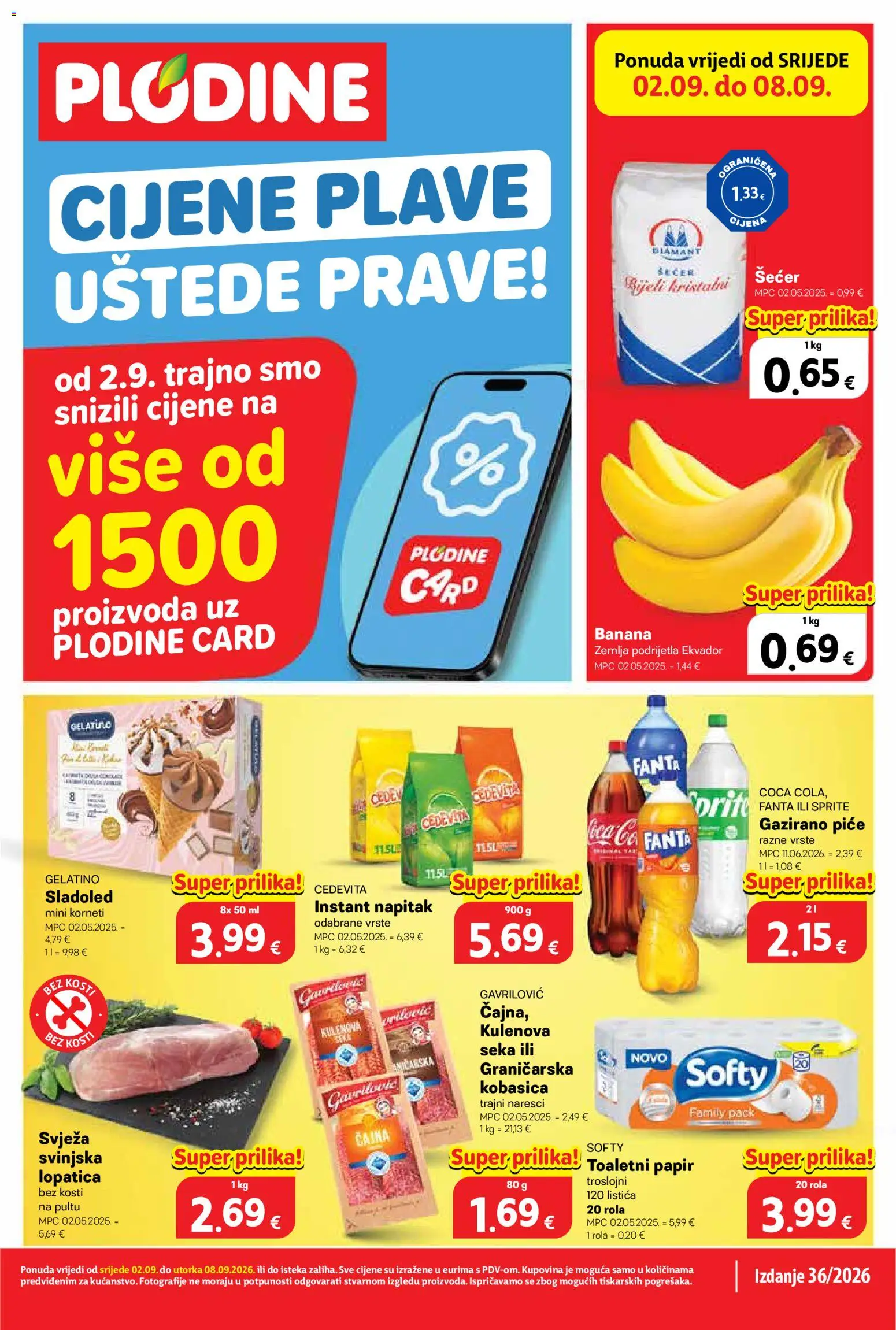 Pregled letka Plodine Katalog trgovine Plodine vrijedi od 02.09.2026