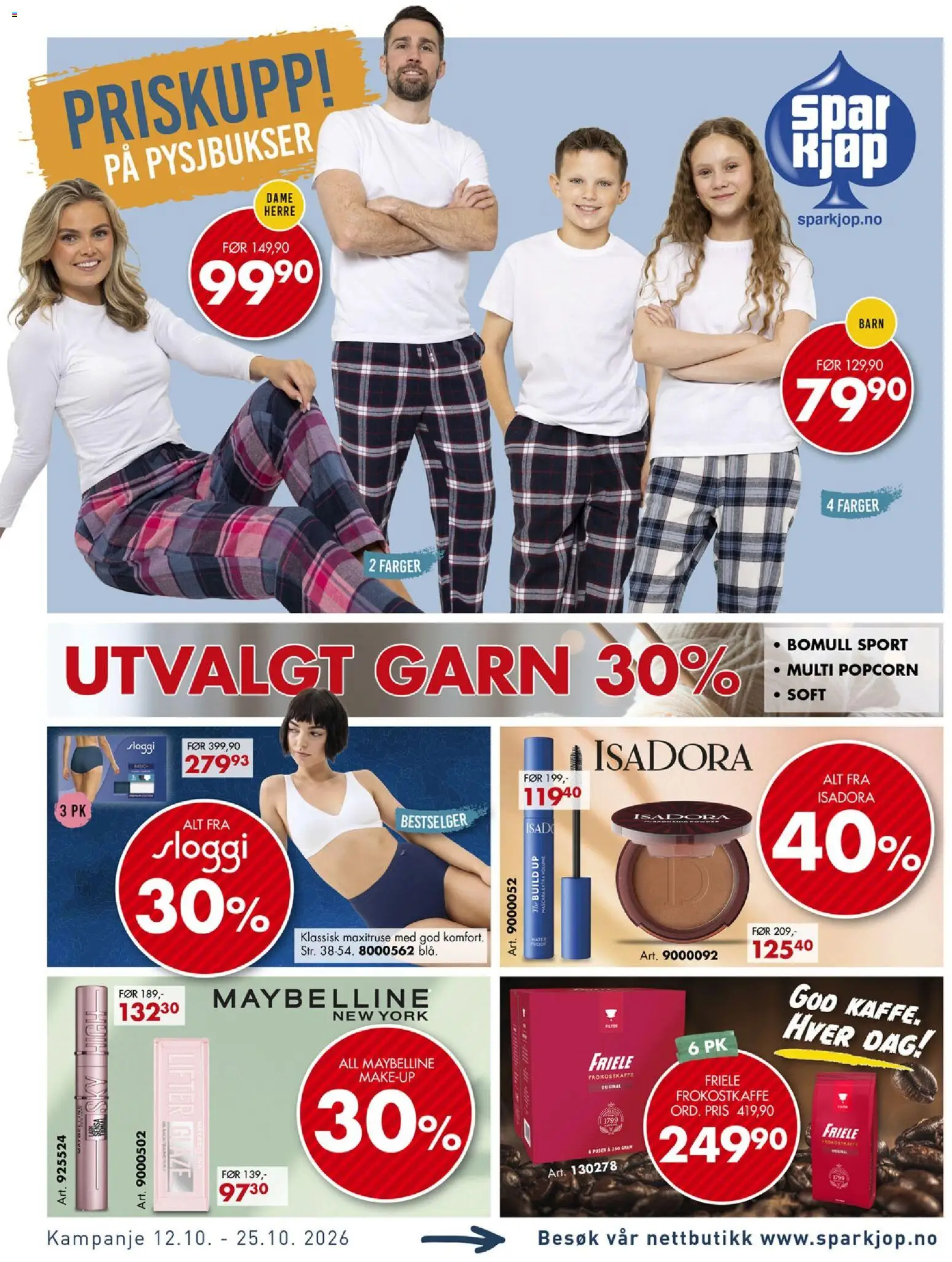 Forhåndsvis Spar Kjøp kundeavis fra butikk Spar Kjøp gyldig fra 12/10/2026 - Bomull, Popcorn, Garn, Mascara