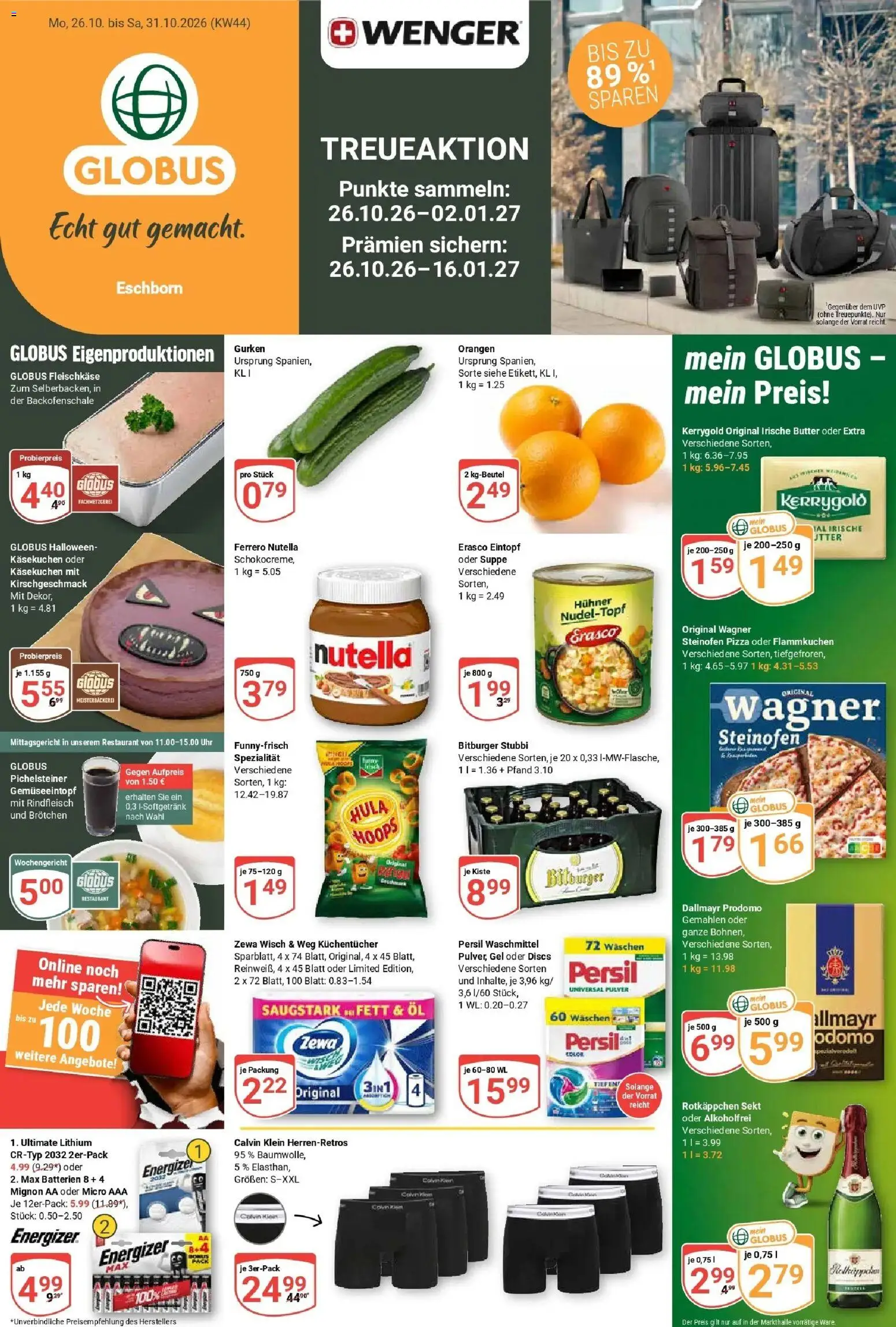 Vorschau von dem Prospekt des Geschäftes Globus, gültig ab dem 26.10.2026