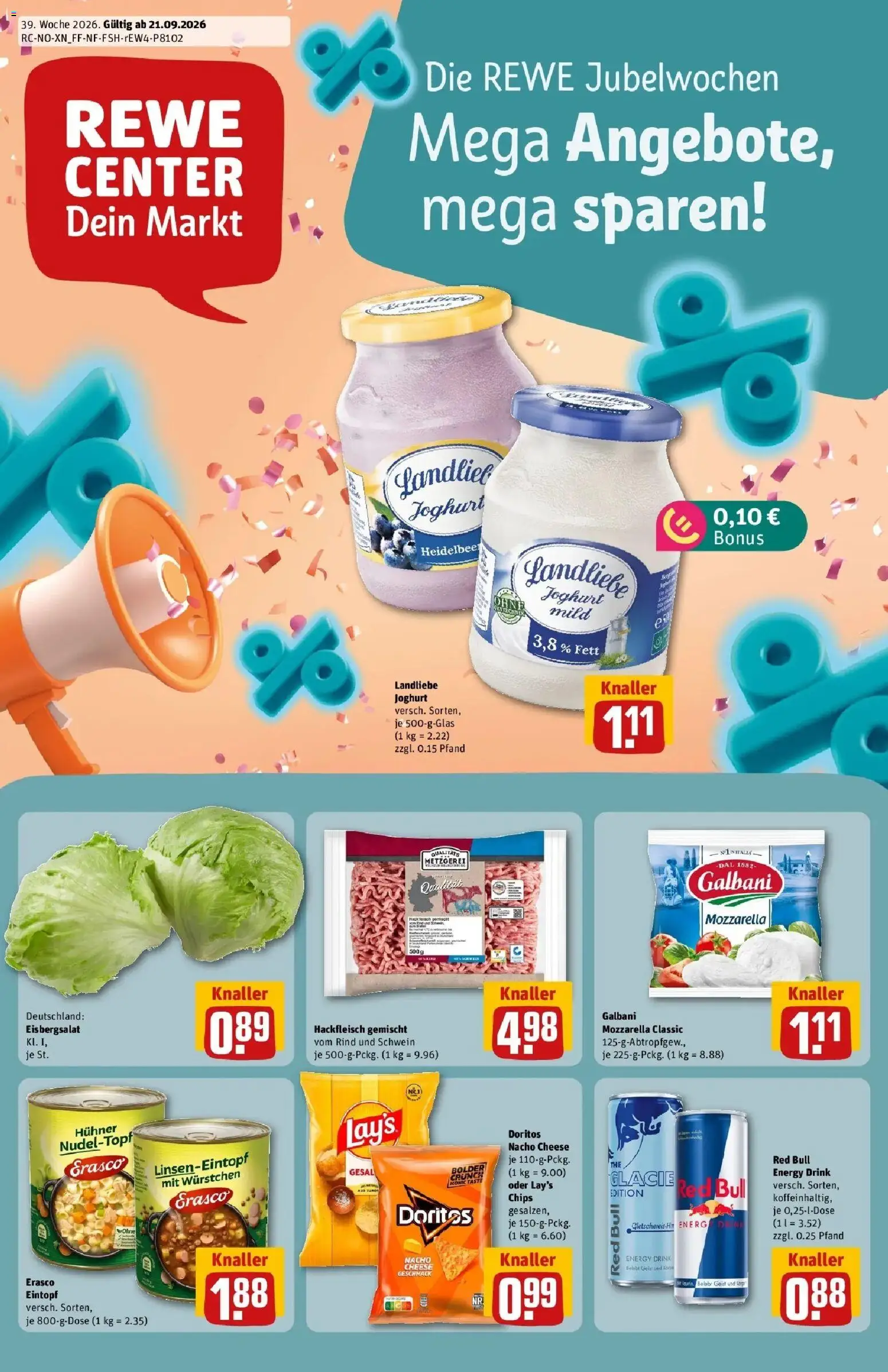 Vorschau von dem Prospekt des Geschäftes Rewe, gültig ab dem 21.09.2026