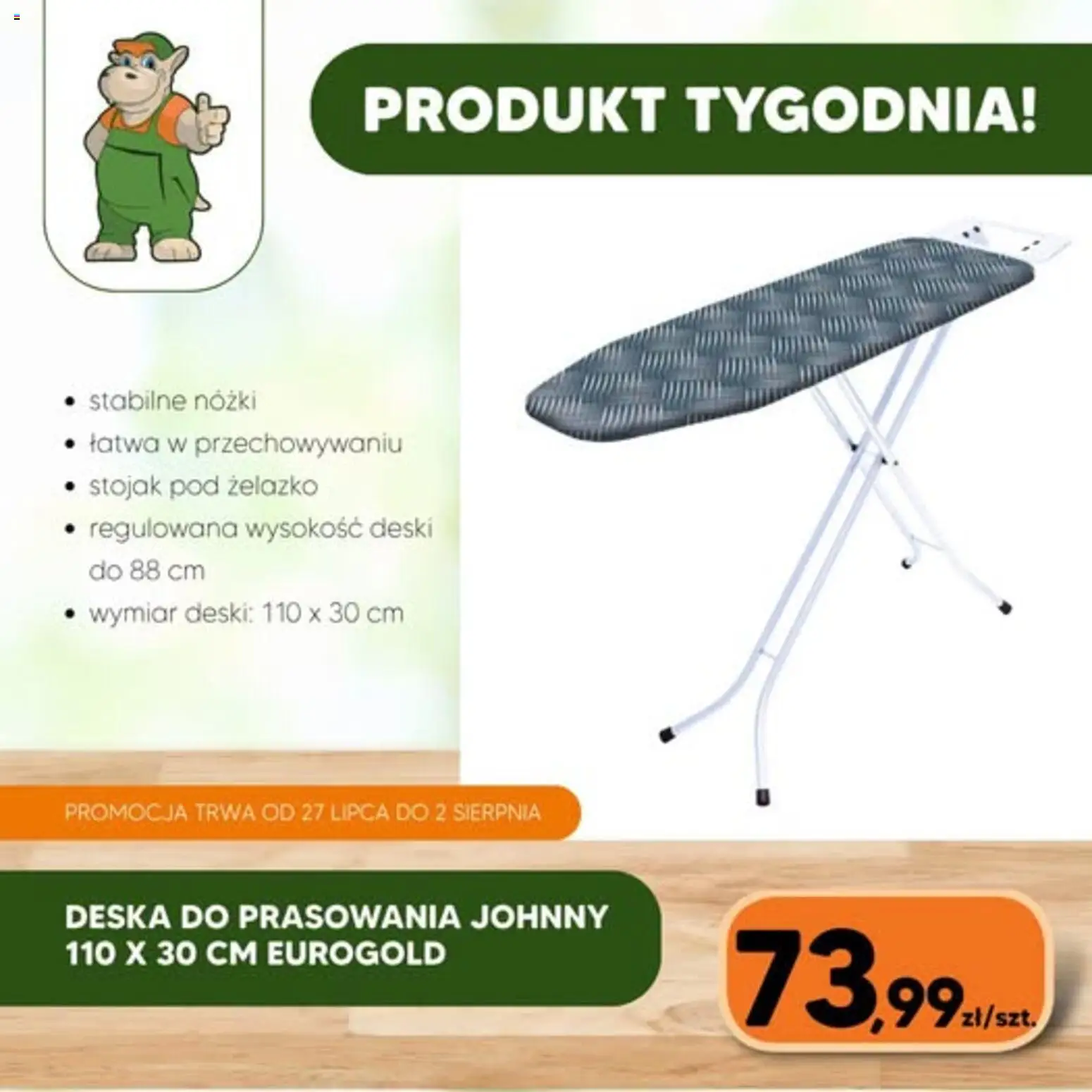 Pogląd gazetki "Hipper gazetka" ze sklepu Hipper ważnej od 27.07.2026 - Deska do prasowania, Żelazko