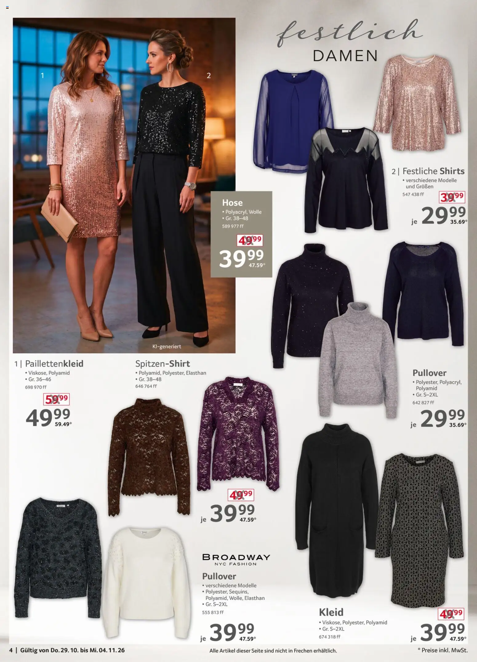 Vorschau von dem Prospekt des Geschäftes Selgros, gültig ab dem 29.10.2026 - Pullover, Kleid, Hose