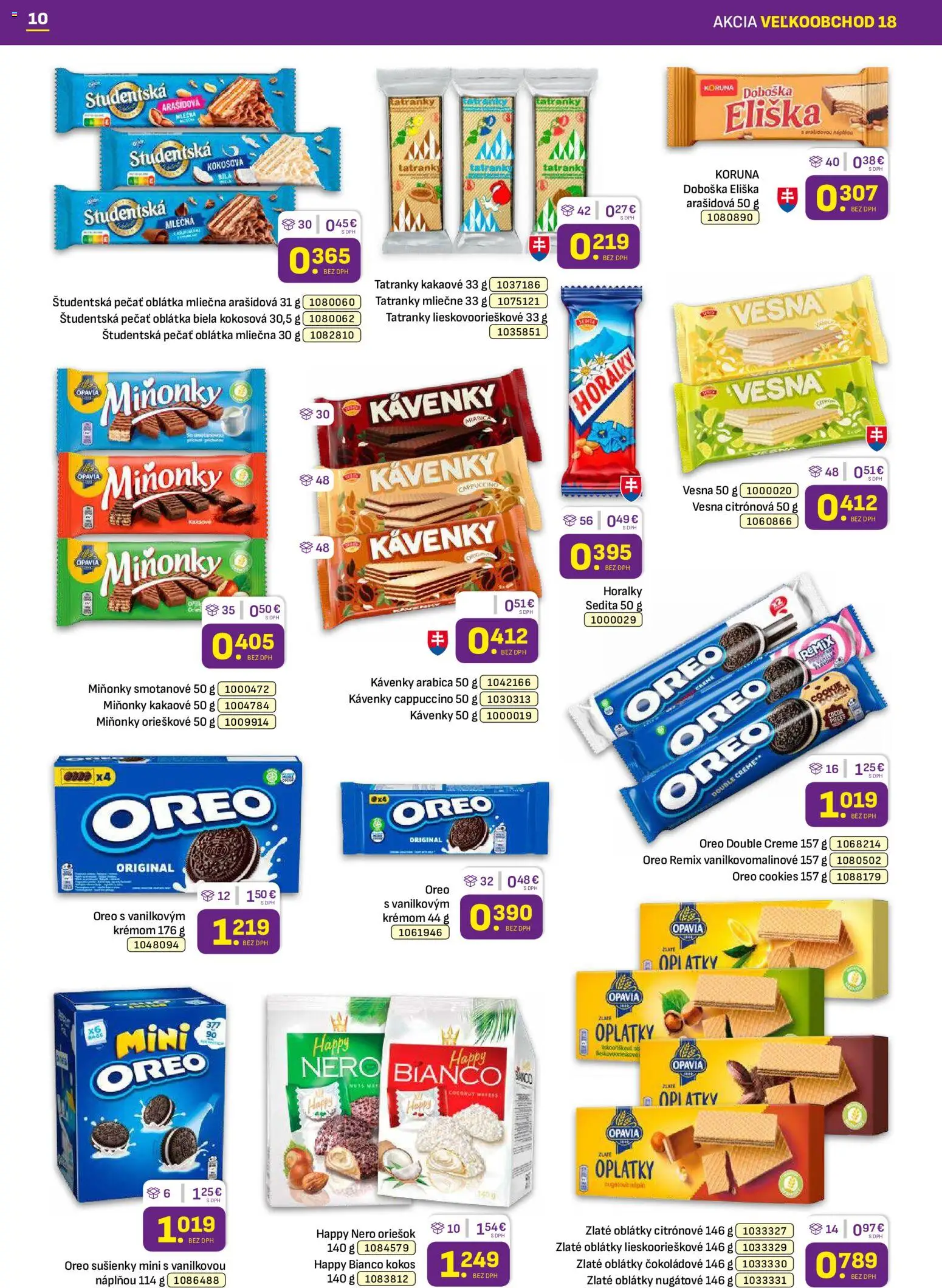 Náhľad Libex letáku platného od 07.09.2026 - Cappuccino, Kokos, Oreo, Študentská pečať, Sušienky, Oblátky, Horálky