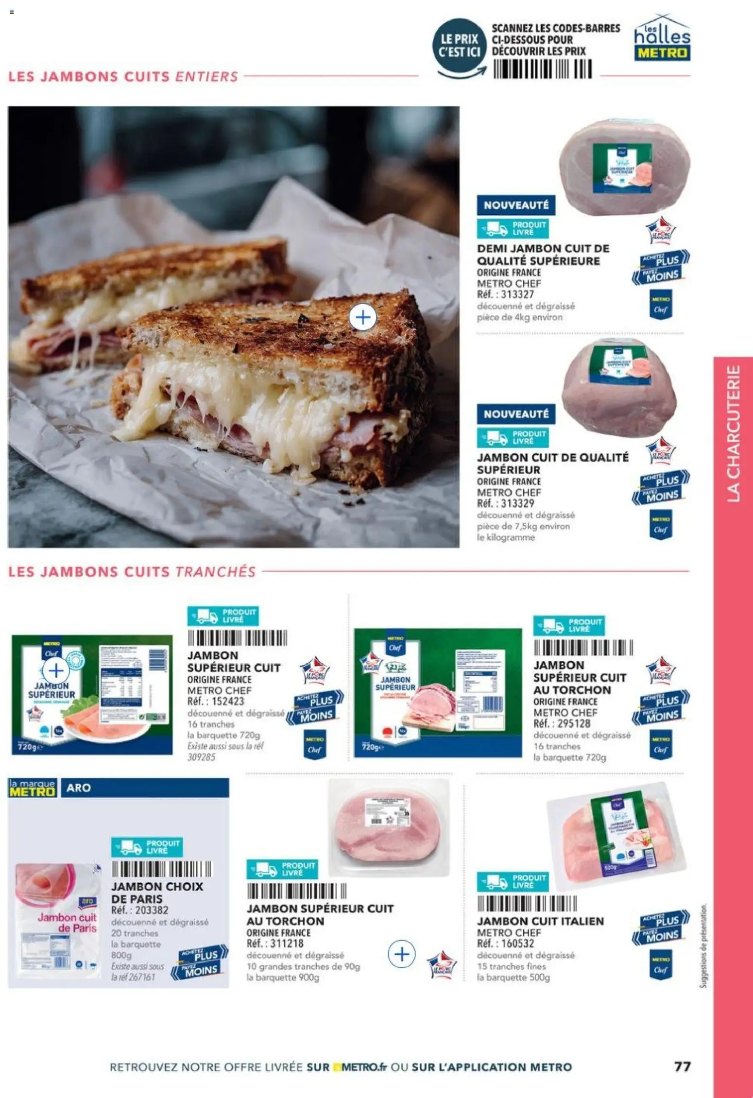 Prévisualisation de METRO - Restauration rapide du magasin METRO formulaire valide 14/04/2026 - Livre, Charcuterie, Jambon, Torchon