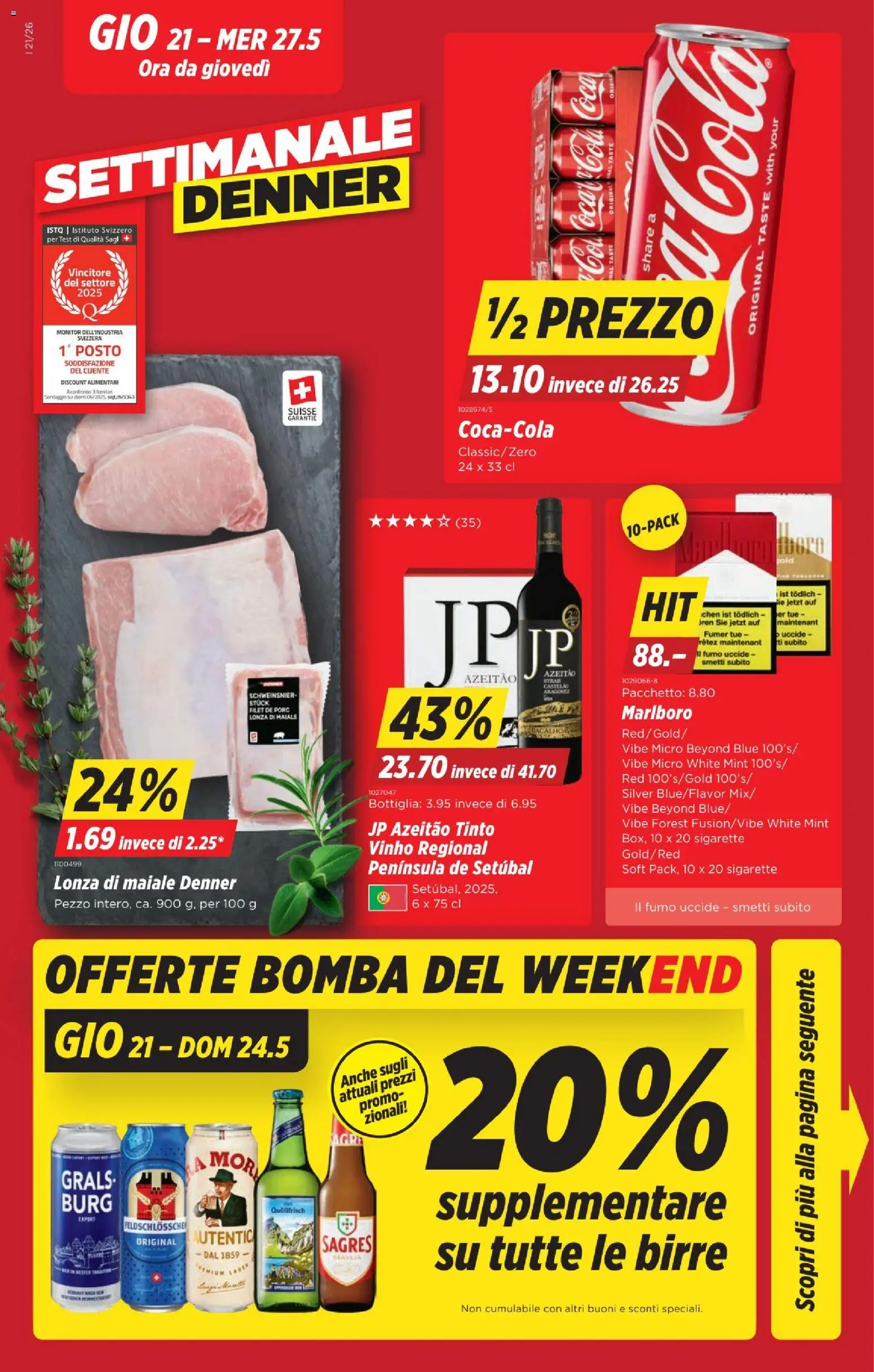 Vorschau des Merkblatts Denner aktionen IT vom Shop Denner gültig von 21.05.2026 bis 24.05.2026