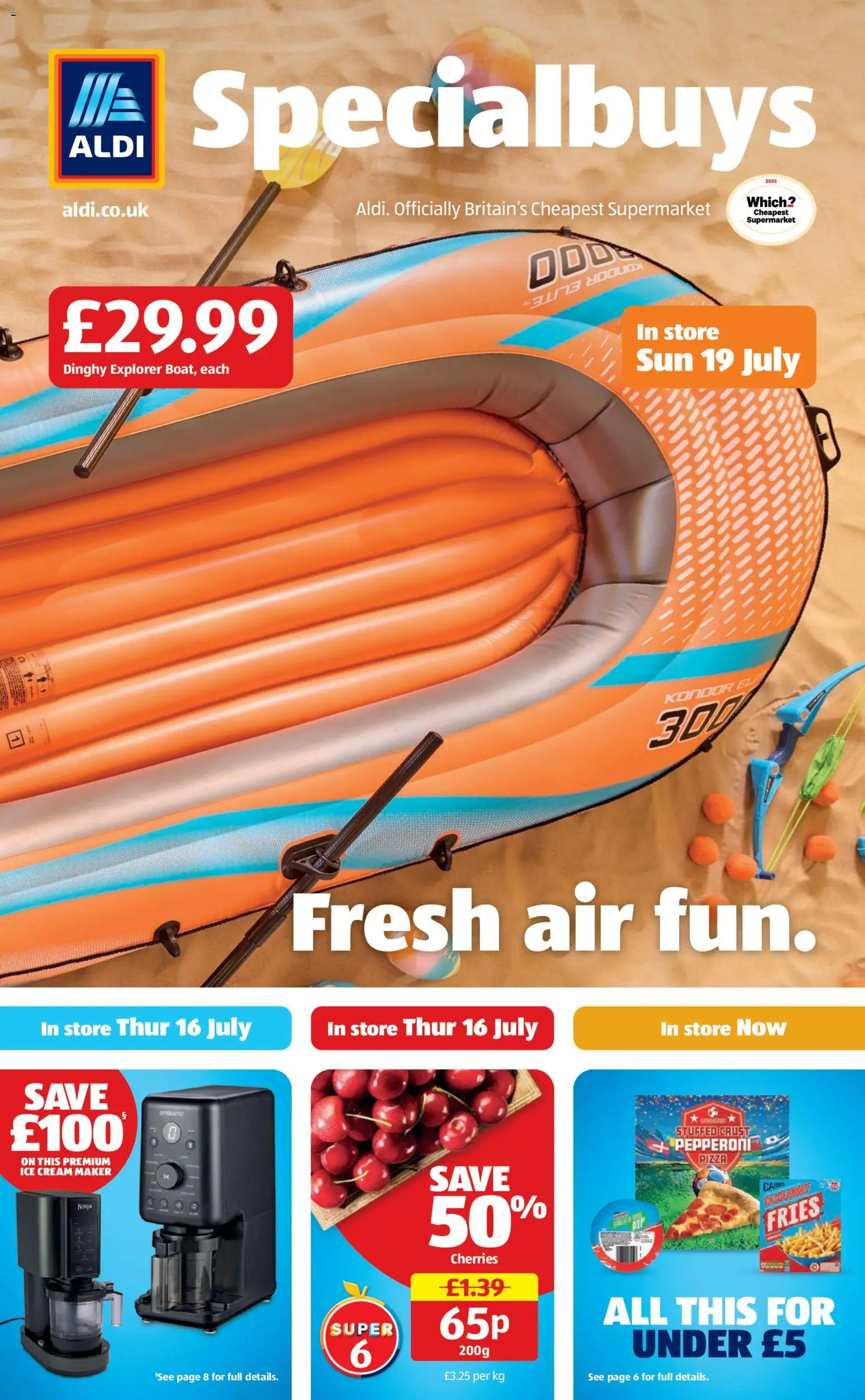 Preview of Aldi Weekly offers Aldi valid from 13/07/2026 - Pizza, Ice cream, Cream, Ice