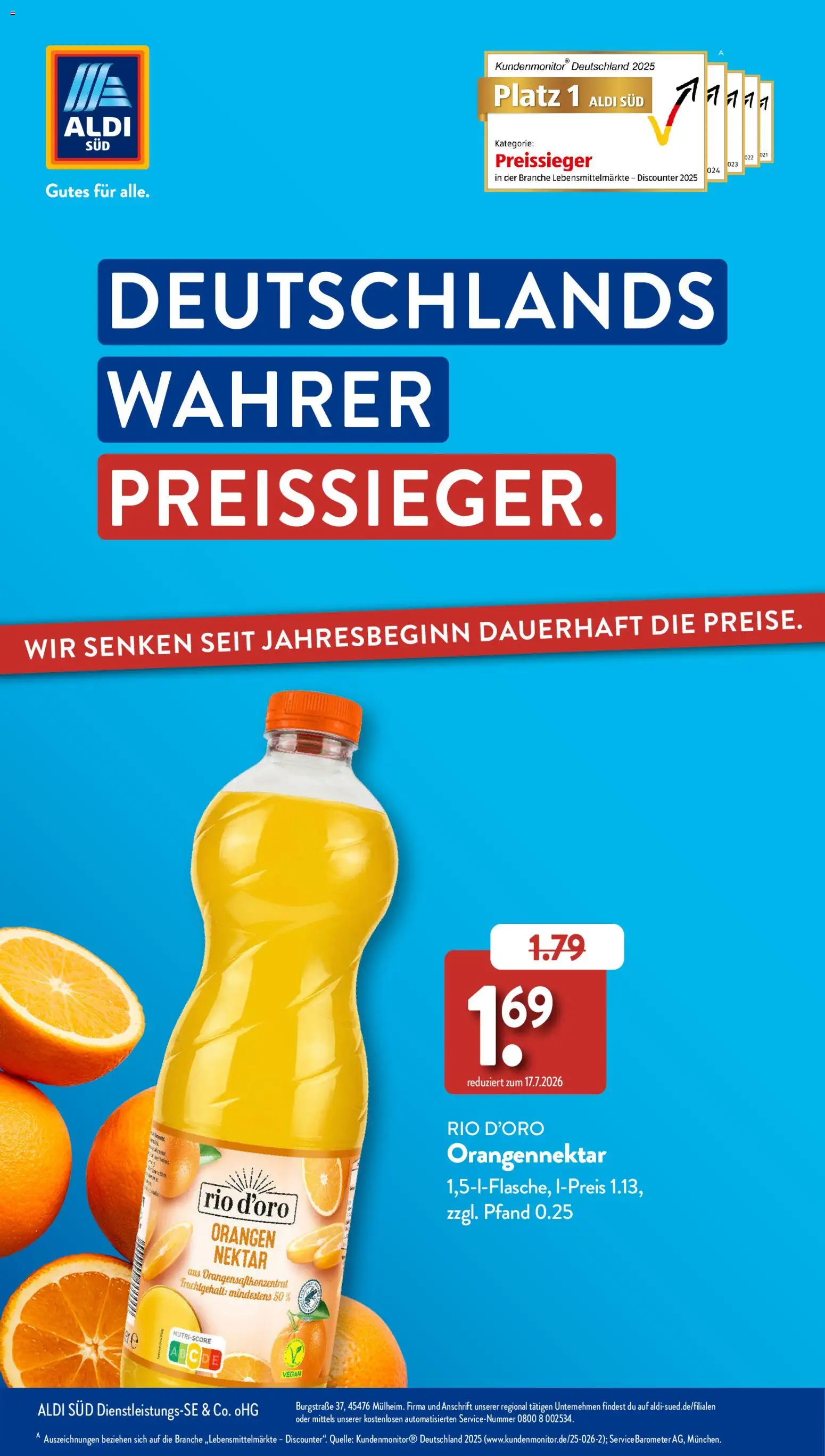 Vorschau von dem Prospekt des Geschäftes Aldi Süd, gültig ab dem 23.07.2026