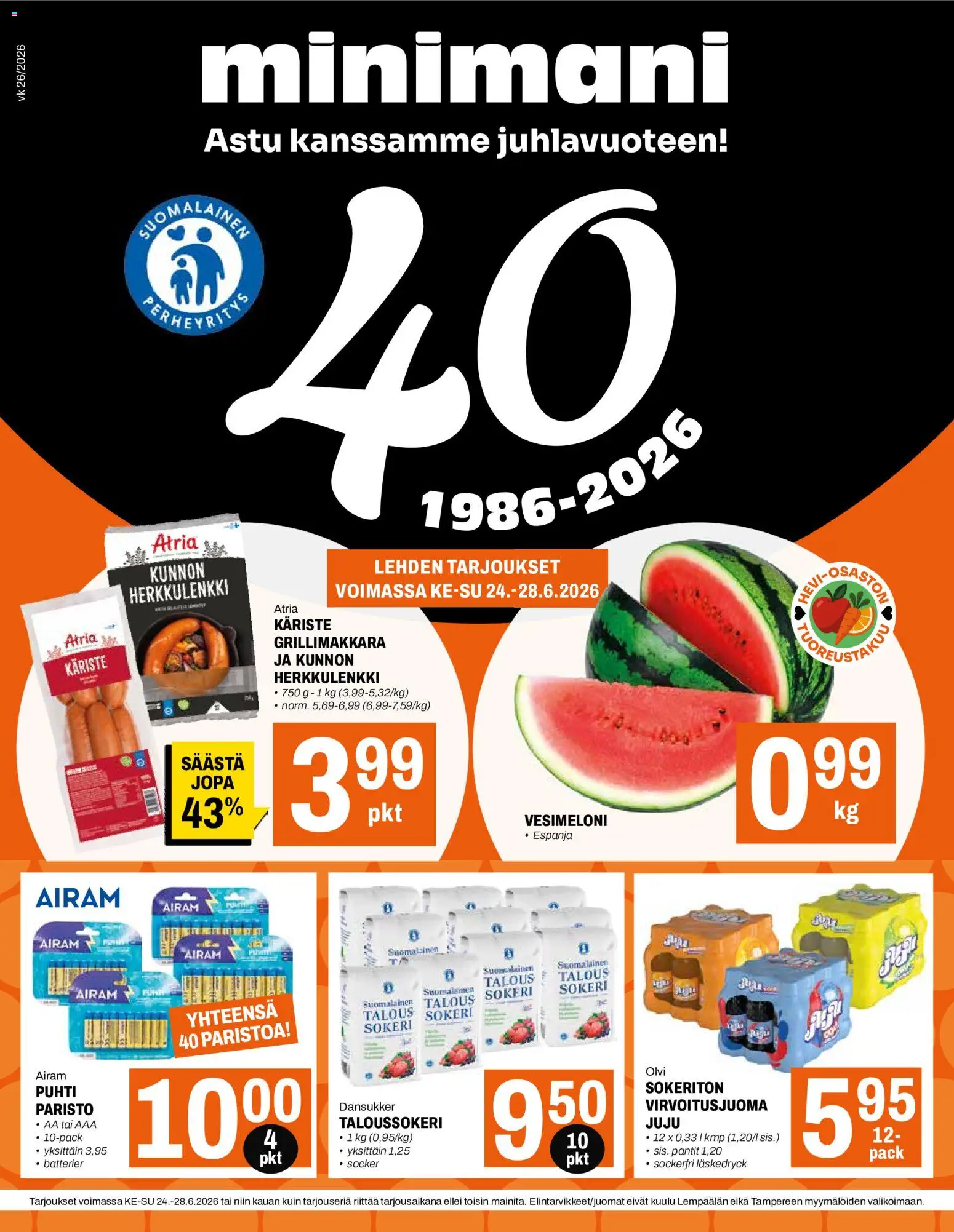 Kaupan Minimani Minimani tarjoukset esikatselu, voimassa 24/06/2026