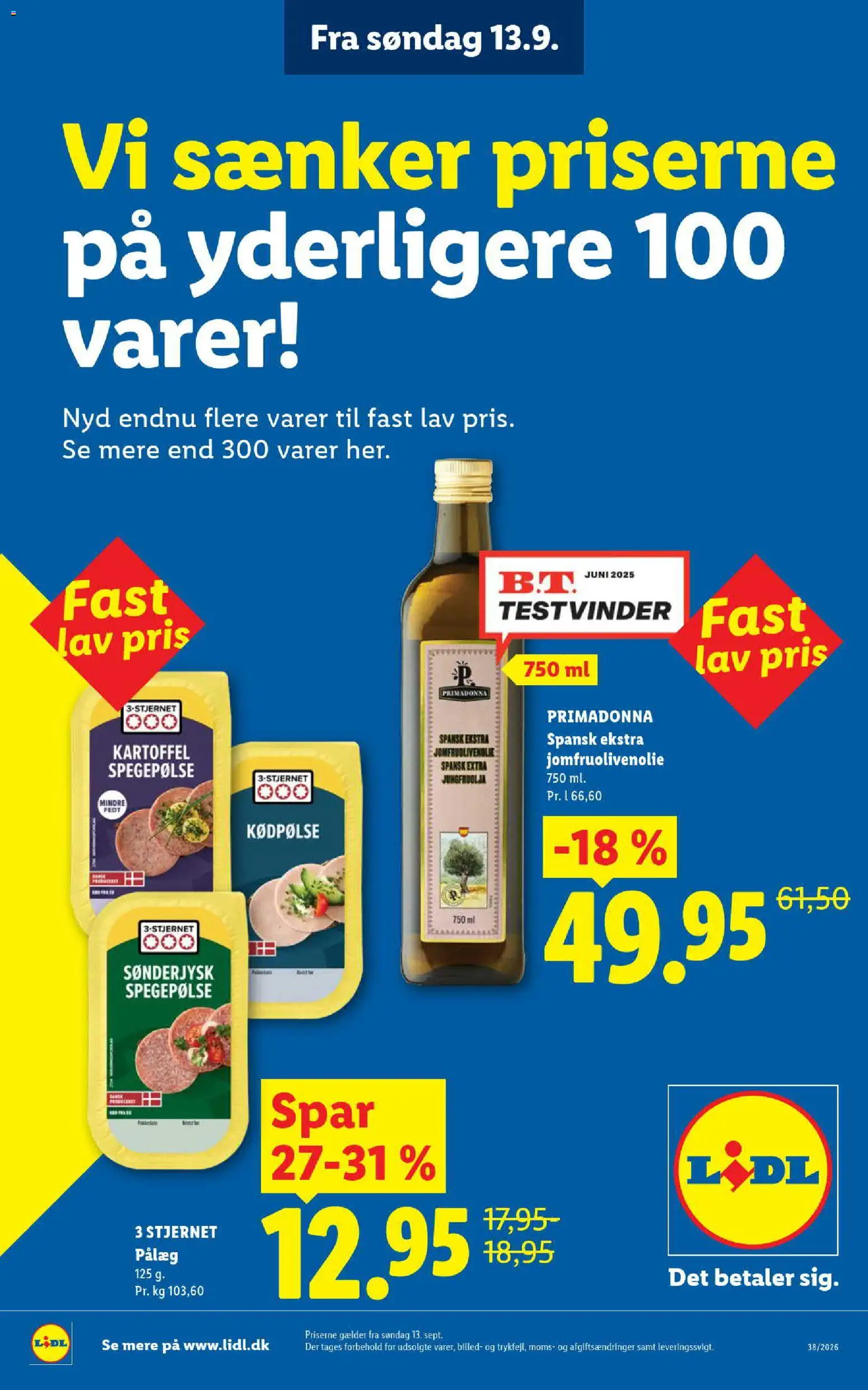 Eksempel på tilbudsavis Lidl - Nyd hver dag til fast lav pris fra butik Lidl gyldig fra 13/09/2026