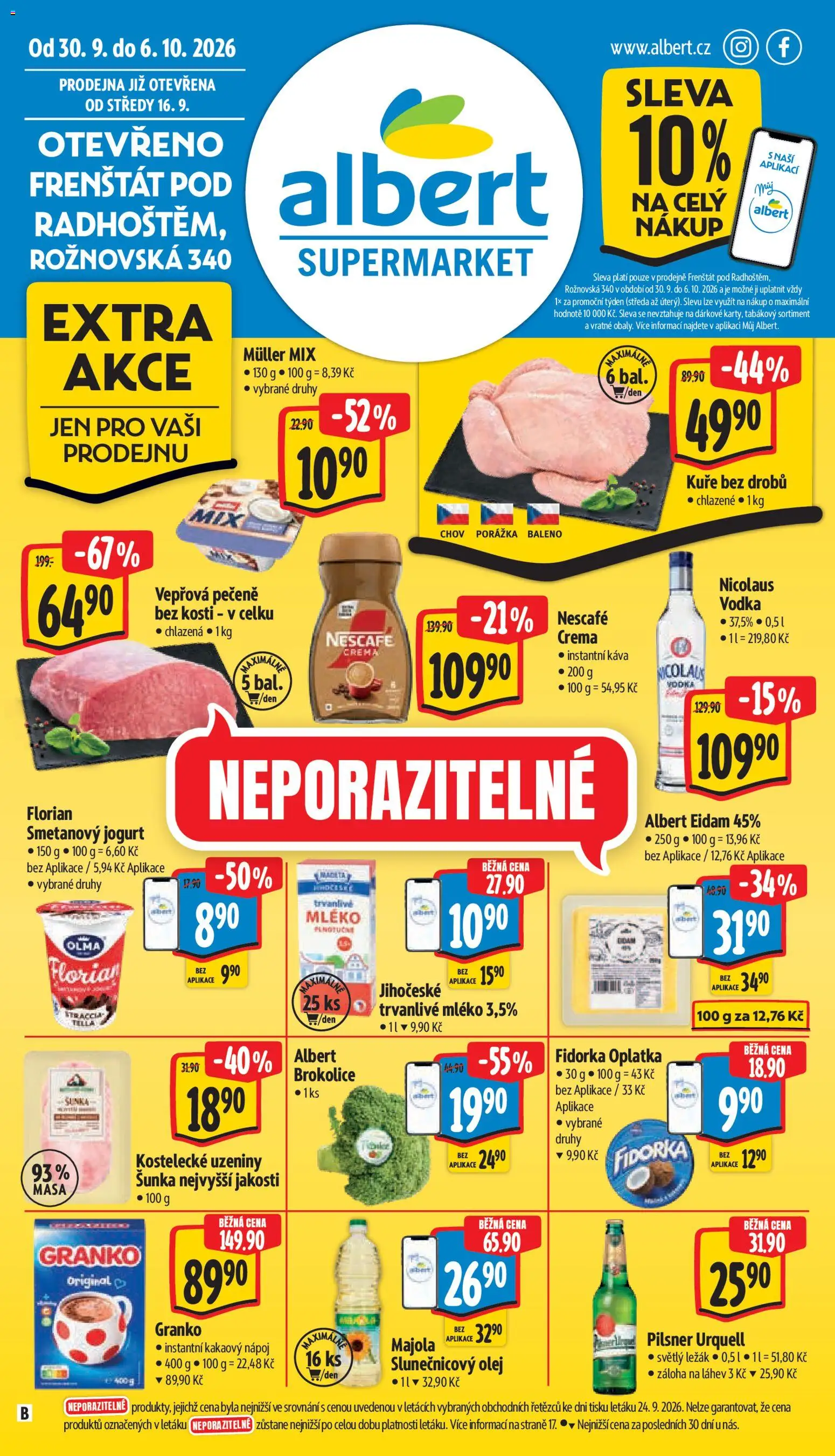 Náhled nabídky: Albert Albert leták - Supermarket Frenštát pod Radhoštěm platný od 30.09.2026