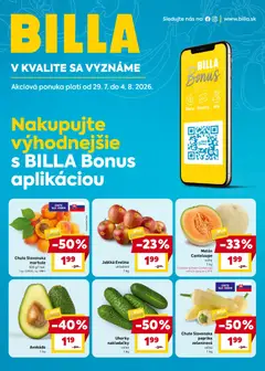 Náhľad Billa letáku platného od 29.07.2026