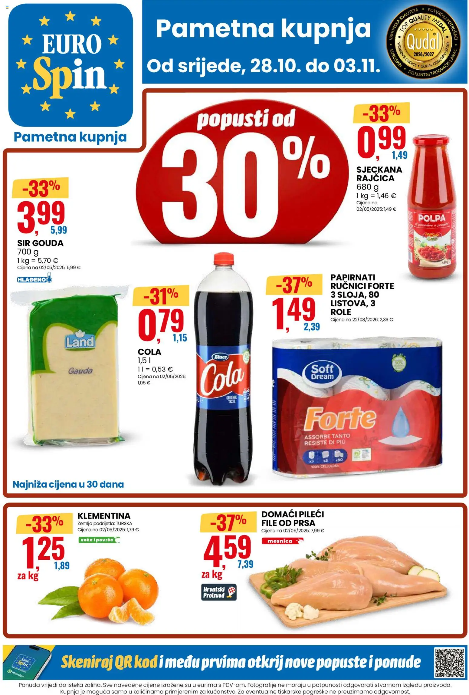 Eurospin aktualni katalog vrijedi od 28.10.2026 - tjedna akcija broj stranice 1