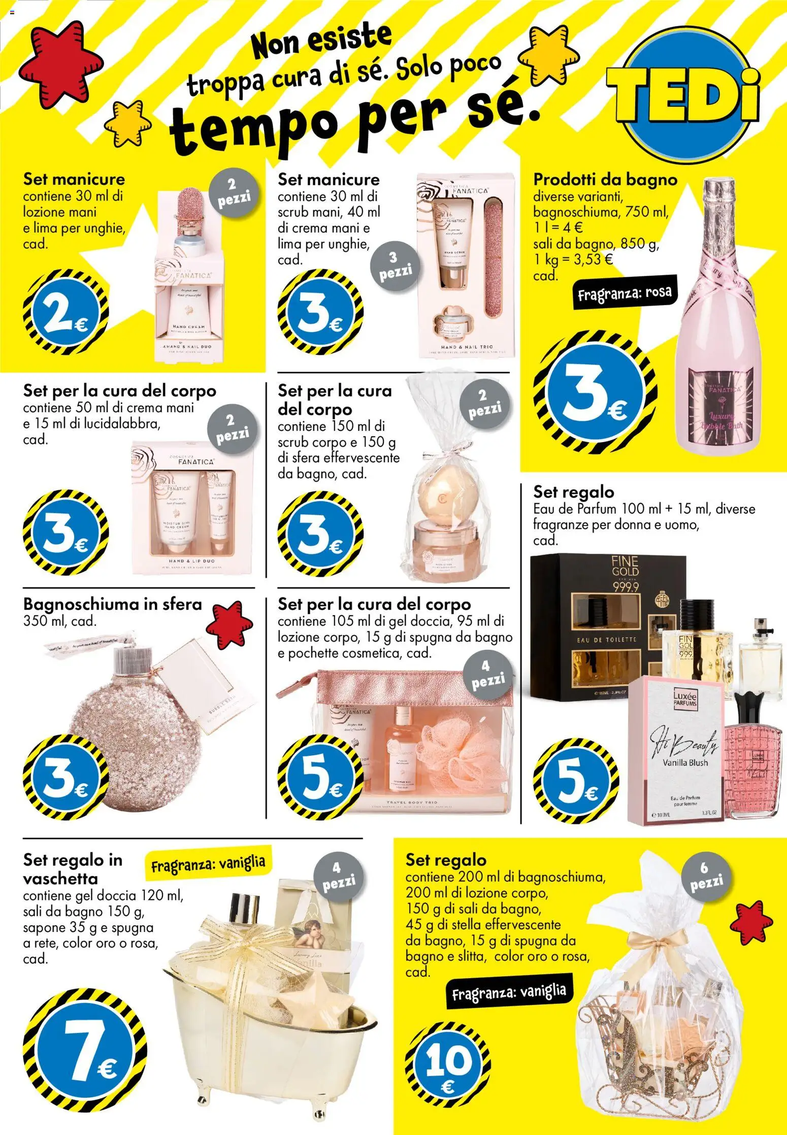 Anteprima dell'opuscolo TEDi volantino dal negozio TEDi valido da 23/10/2026 - Crema, Bagno, Doccia, Blush, Bagnoschiuma, Spugna, Sapone, Fragranza