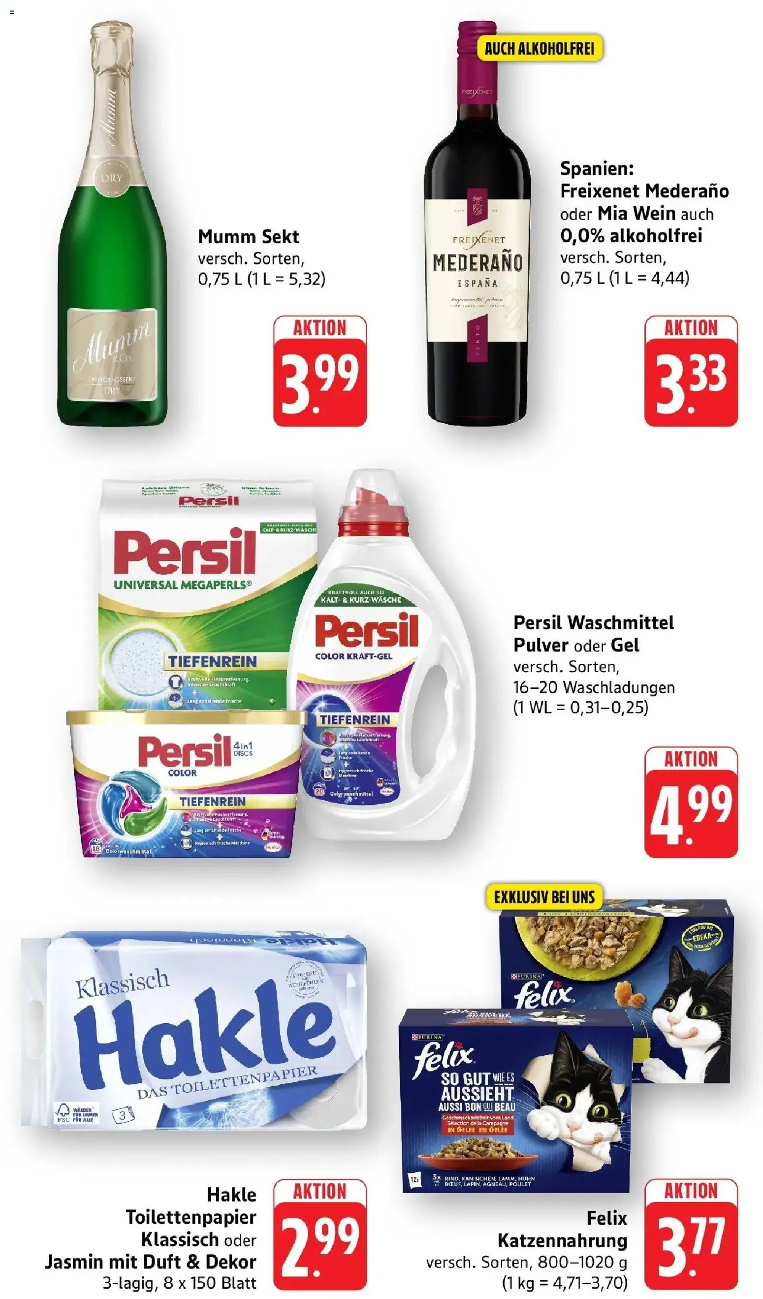 Vorschau von dem Prospekt des Geschäftes nah & gut, gültig ab dem 26.10.2026 - Wein, Toilettenpapier, Sekt, Waschmittel, Persil, Duft, Freixenet, Mumm sekt