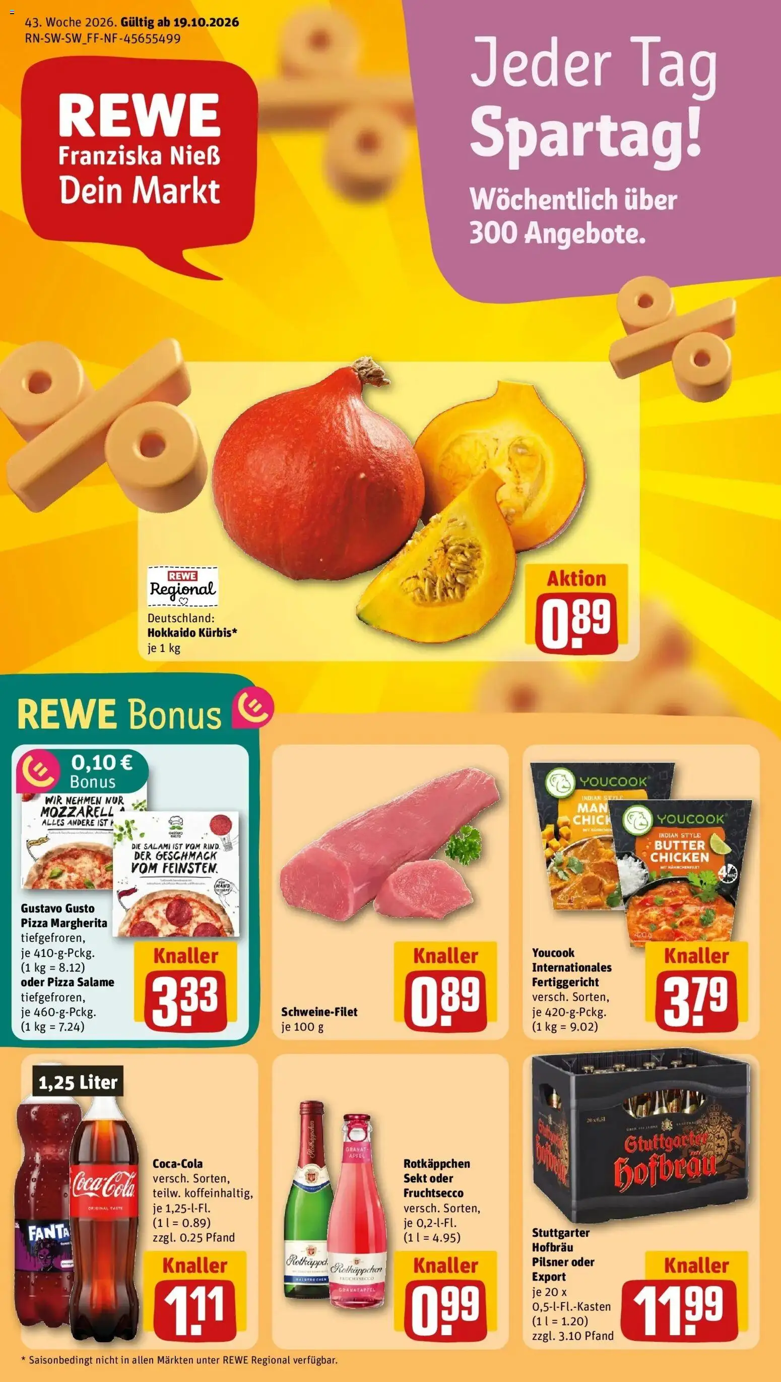 Vorschau von dem Prospekt des Geschäftes Rewe, gültig ab dem 19.10.2026