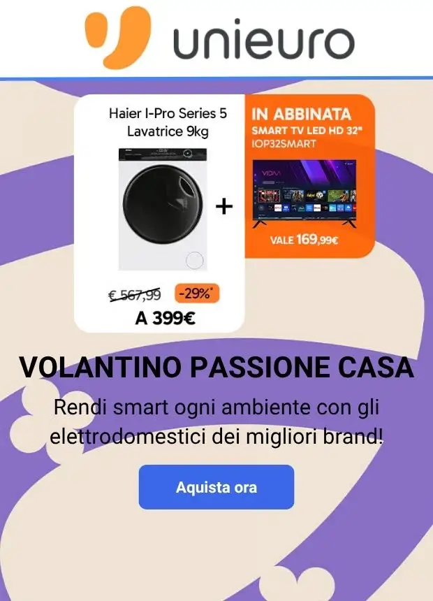 Anteprima dell'opuscolo Volantino Unieuro dal negozio Unieuro valido da 05/05/2026