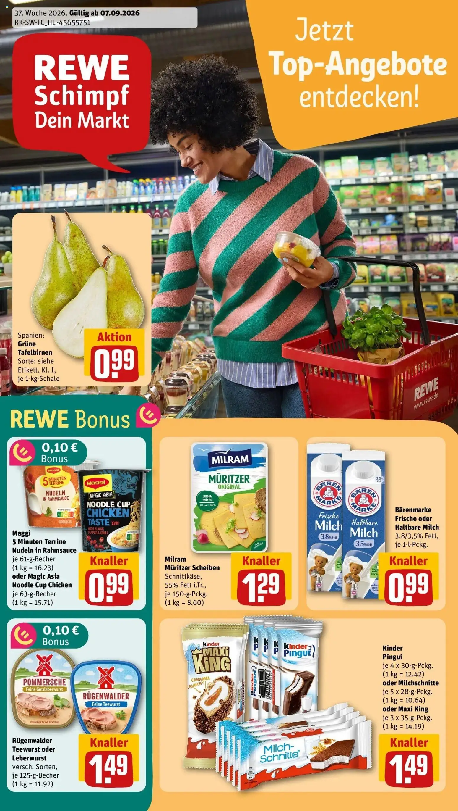 Vorschau von dem Prospekt des Geschäftes Rewe, gültig ab dem 07.09.2026