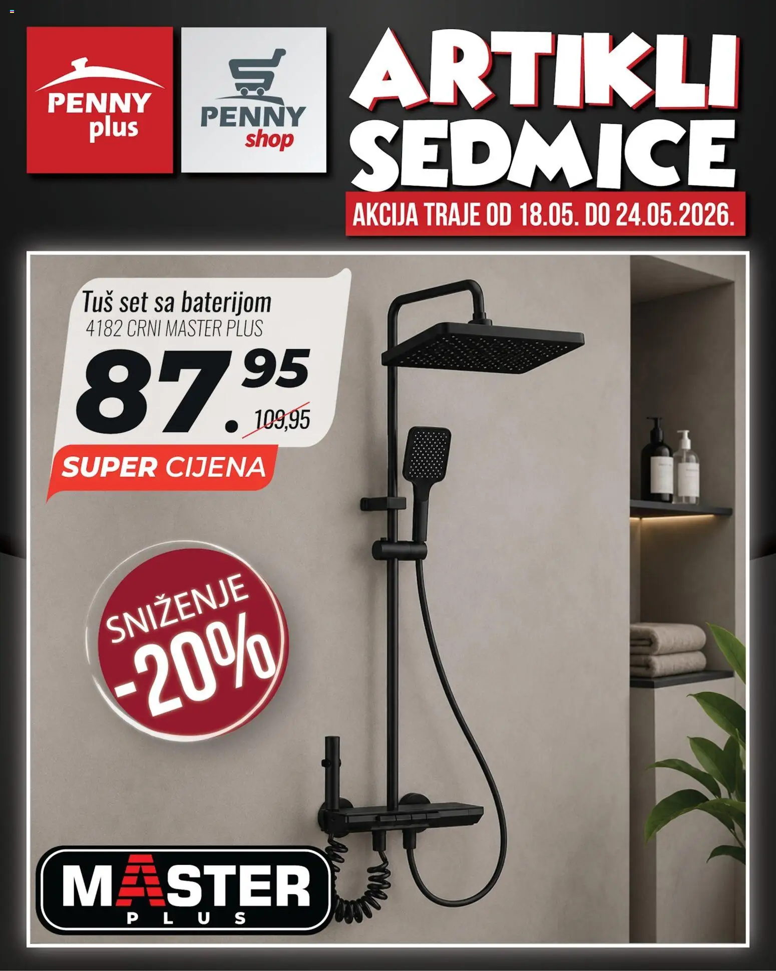 Pregled letka Penny Plus artikli sedmice trgovine Penny Plus vrijedi od 18.05.2026