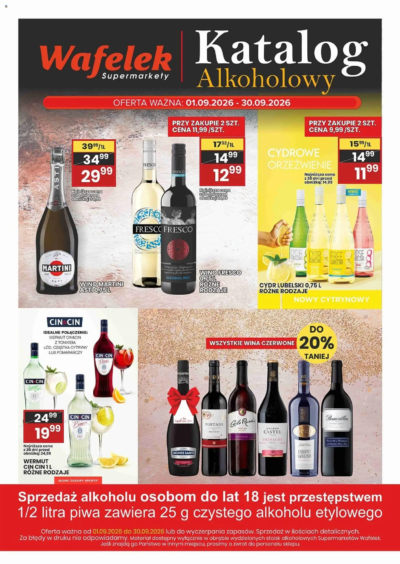 Pogląd gazetki "Wafelek gazetka alkoholowa" ze sklepu Wafelek ważnej od 01.09.2026