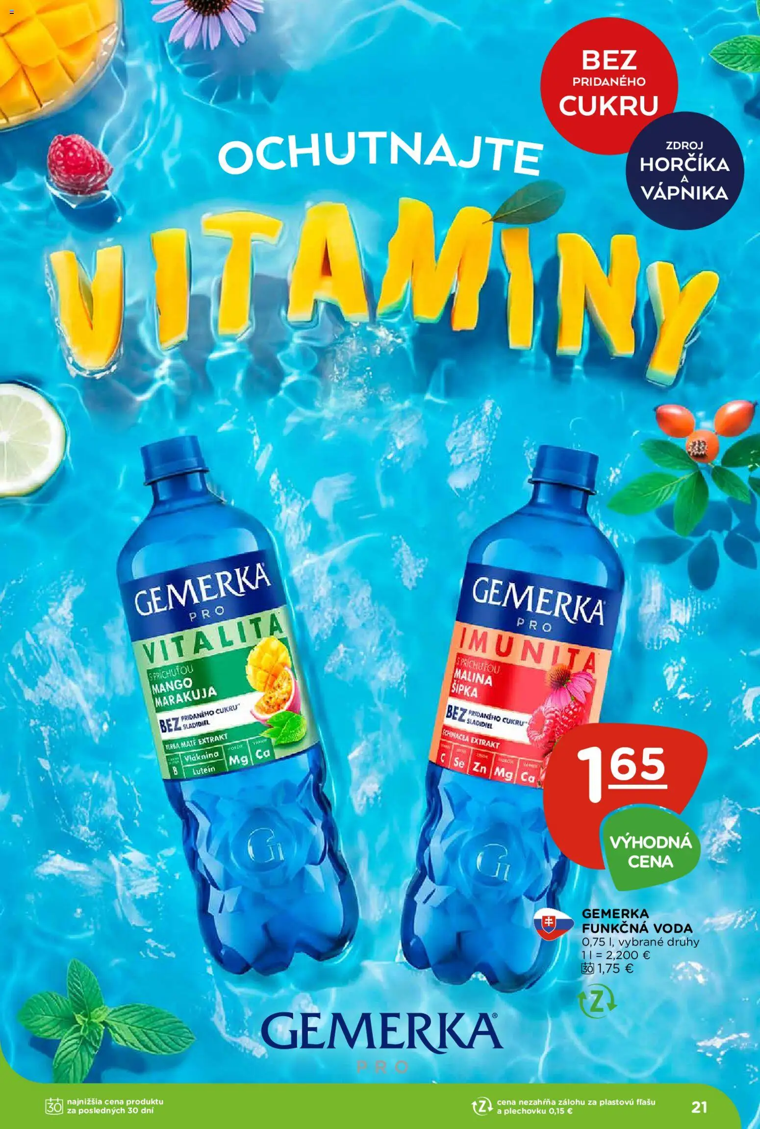 Náhľad Terno letáku platného od 22.10.2026 - Mango, Voda, Gemerka