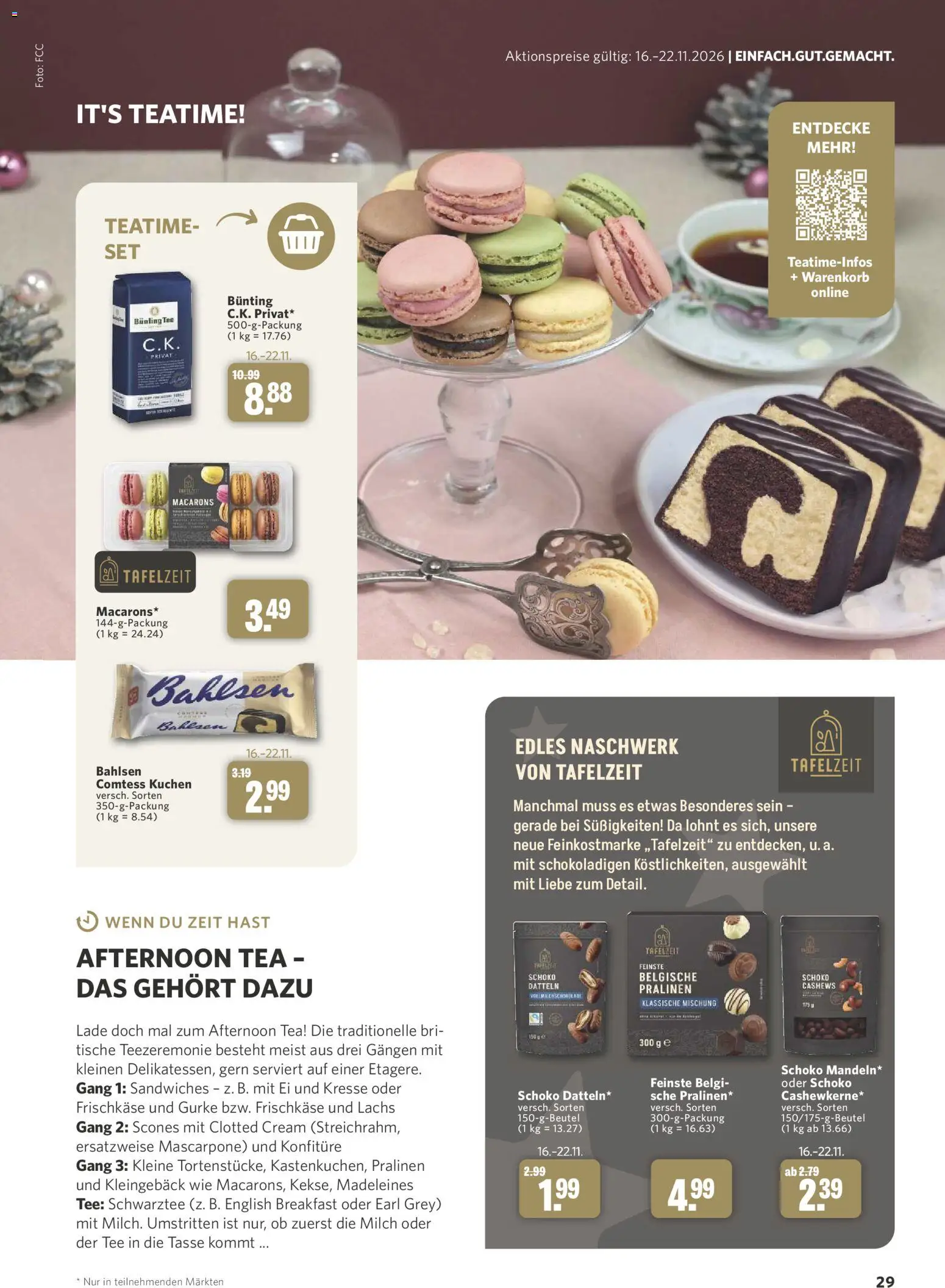 Vorschau von dem Prospekt des Geschäftes Combi, gültig ab dem 31.10.2026 - Süßigkeiten, Kuchen, Madeleines, Tee, Mascarpone, Lachs, Milch, Frischkase