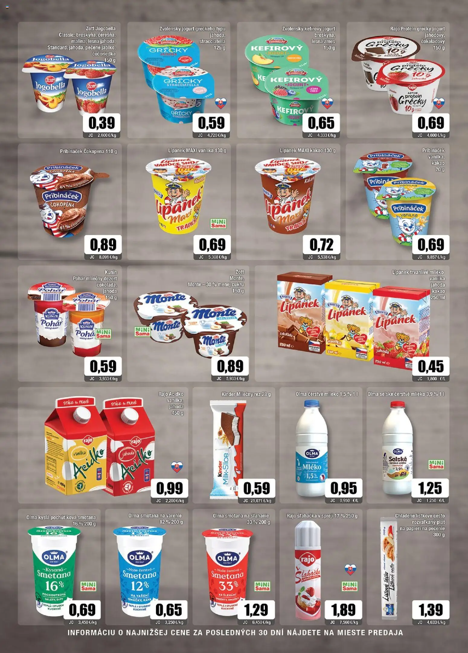 Náhľad Sama letáku platného od 23.10.2026 - Čokoláda, Kakao, Smotana na varenie, Jogurt, Cesto, Šľahačka, Acidko, Trvanlivé mlieko