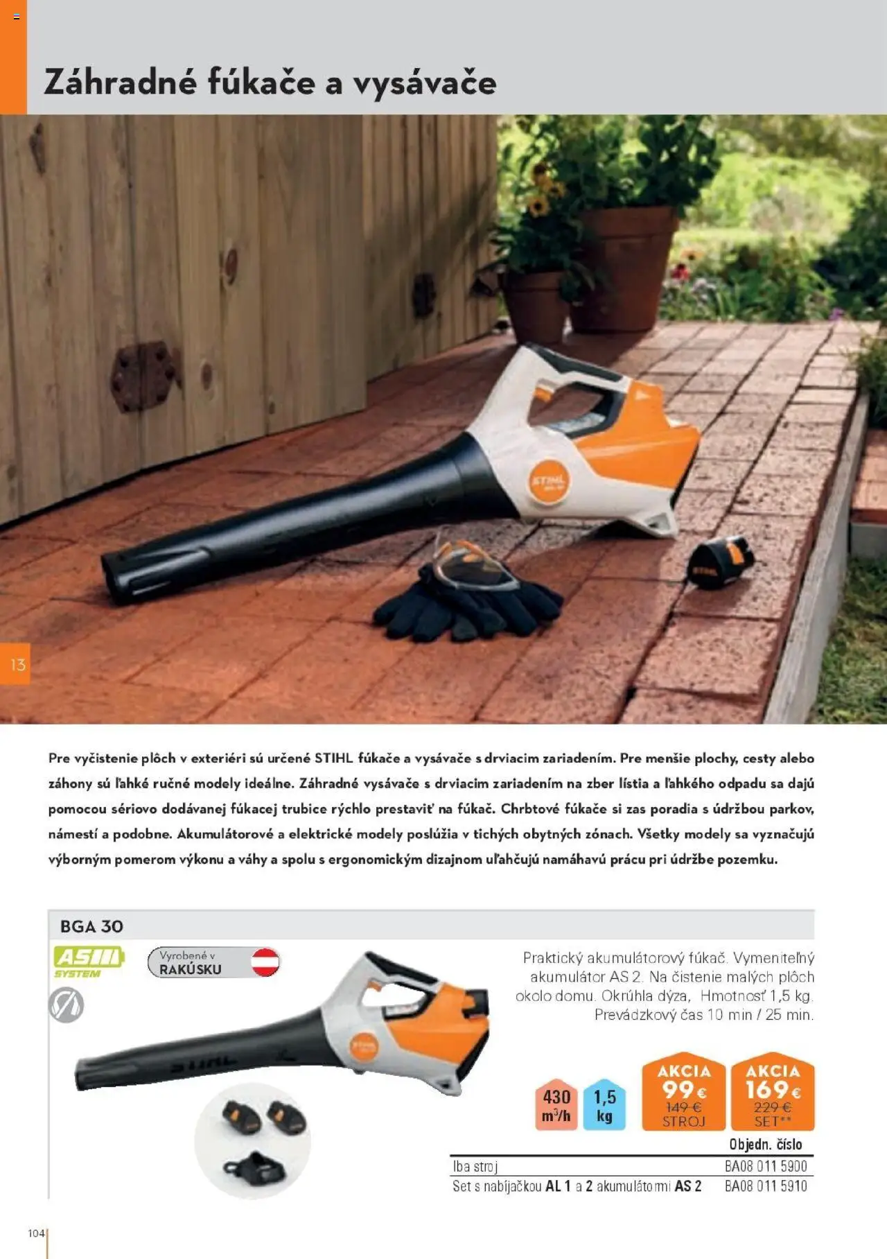 Náhľad STIHL letáku platného od 29.09.2025 - Vysávače, Akumulátor