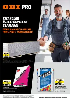 OBI - OBI kizárólag üzleti ügyfelek számára megtekintése, amely érvényes 2026.09.15.-től