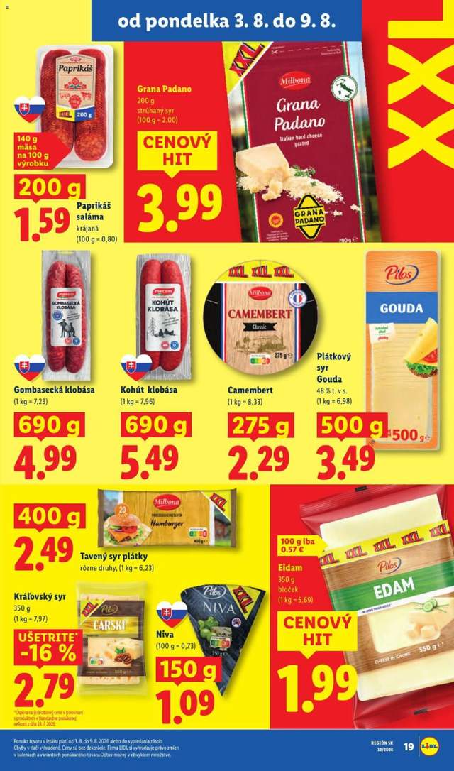 Nový Lidl leták od 03.08.