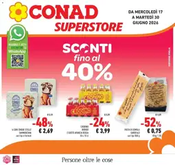 Anteprima dell'opuscolo Sconti fino al 40% dal negozio Conad valido da 16/06/2026