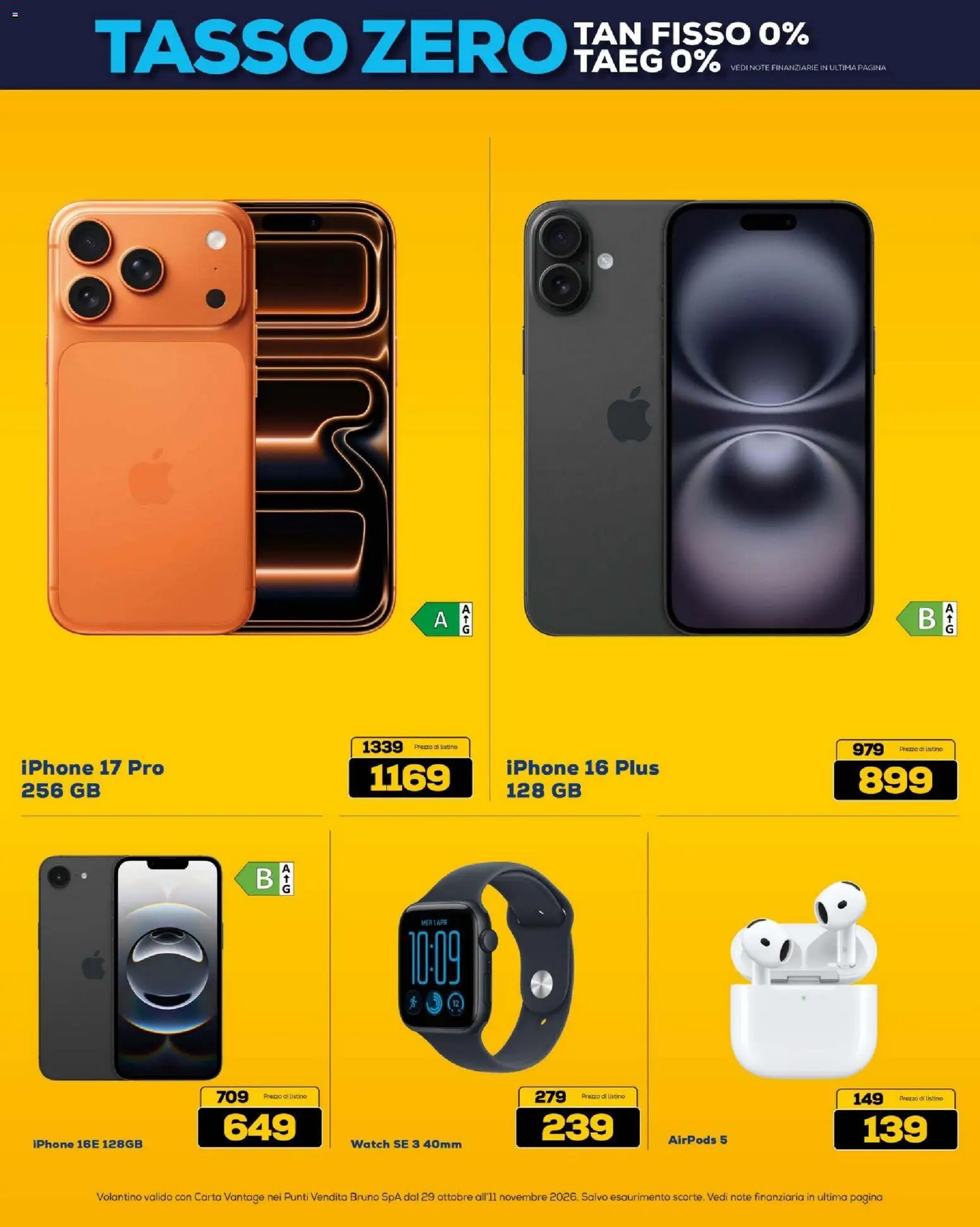 Anteprima dell'opuscolo BRUNO Black Friday ML dal negozio BRUNO valido da 29/10/2026 - Iphone, Airpods
