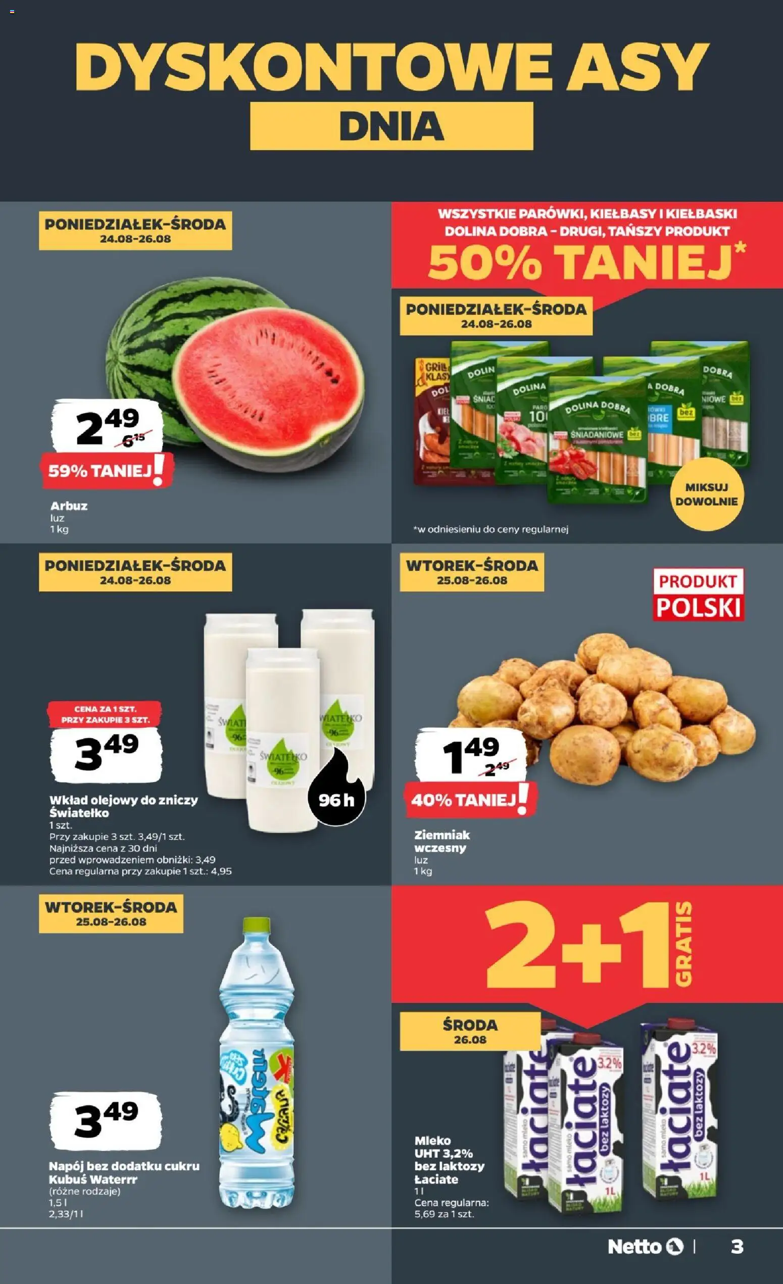 Pogląd gazetki "Netto gazetka od poniedziałku" ze sklepu Netto ważnej od 24.08.2026