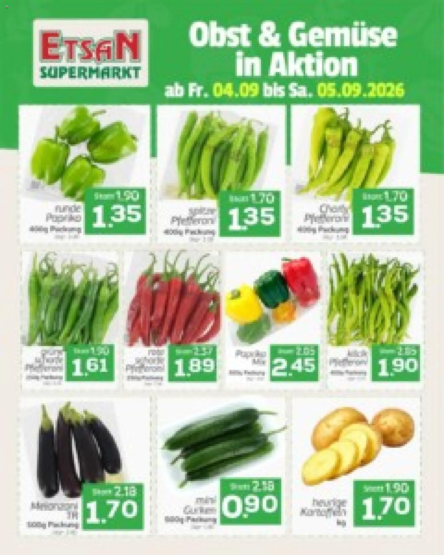 Vorschau der Angebote: ETSAN ETSAN Obst und Gemüse gültig ab 04.09.2026