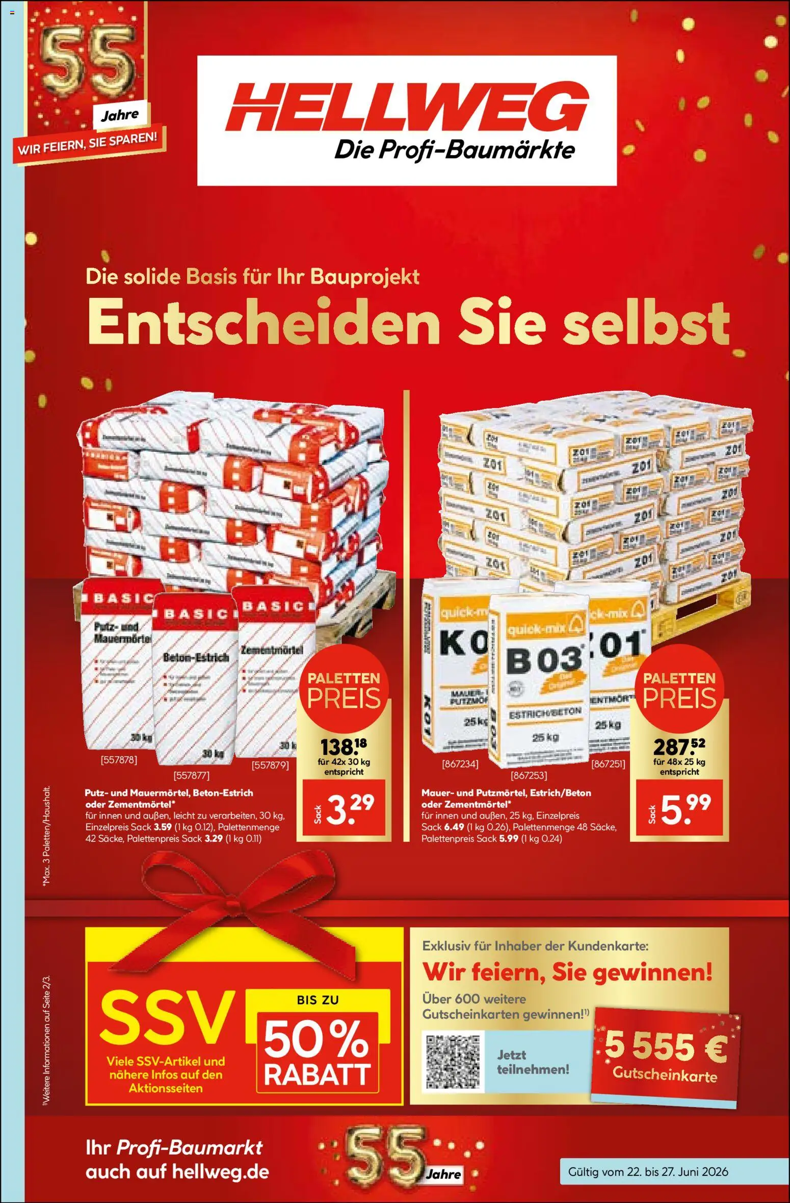 Vorschau von dem Prospekt des Geschäftes Hellweg, gültig ab dem 22.06.2026