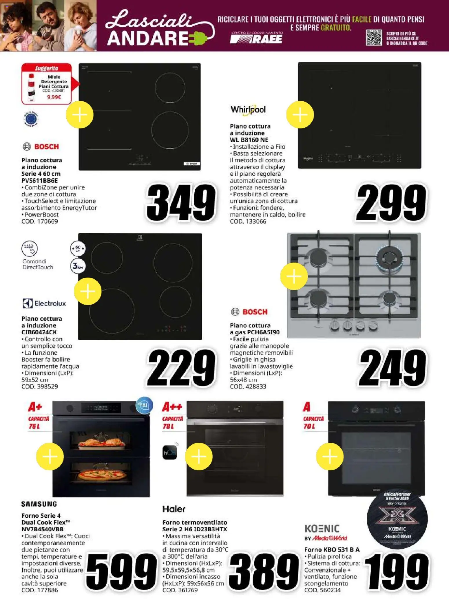 Anteprima dell'opuscolo Media World Black Friday dal negozio Media World valido da 30/10/2026 - Samsung, Forno, Miele, Lavastoviglie, Piano cottura a induzione, Piano cottura, Detergente