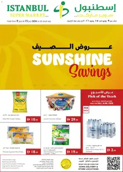 Preview of the catalogue Istanbul Supermarket catalogue sunshine savings of store Istanbul Supermarket valid from 9 Jul, 2026