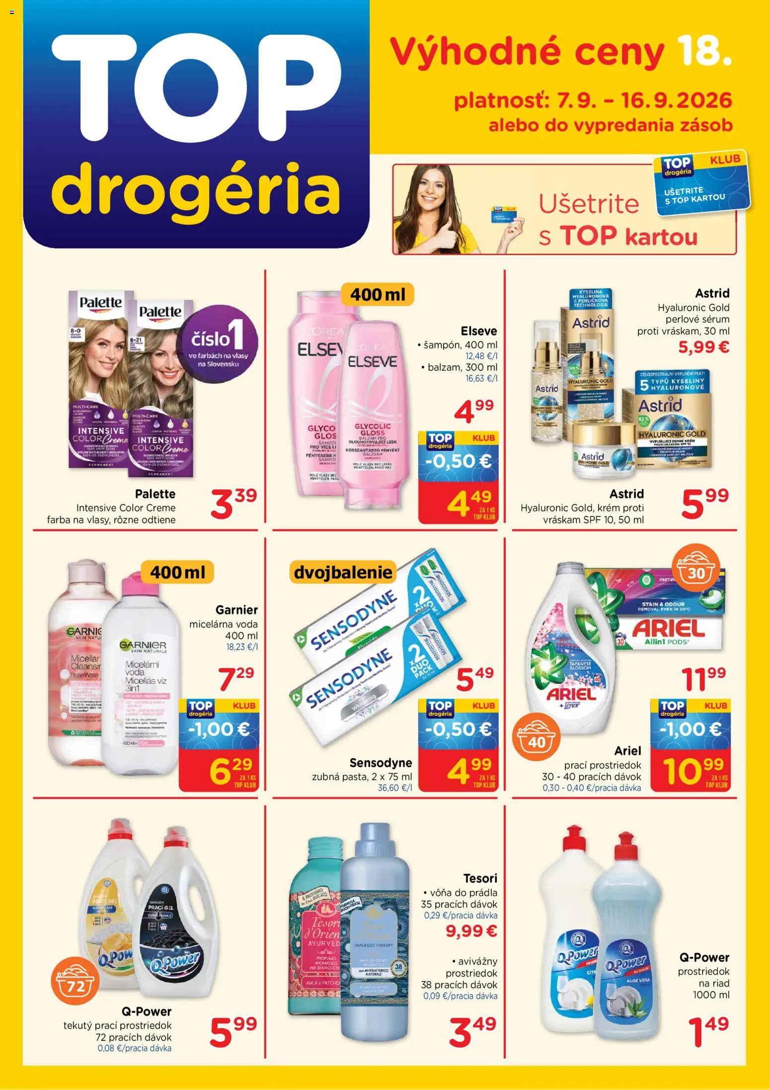 Náhľad TOP Drogéria letáku platného od 07.09.2026