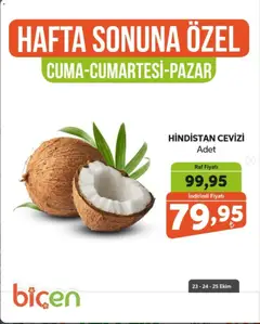 Biçen Market Biçen Market - Hafta Sonuna Özel - Meyve İndirimi 23.10.2026 - Broşürünün önizlemesi