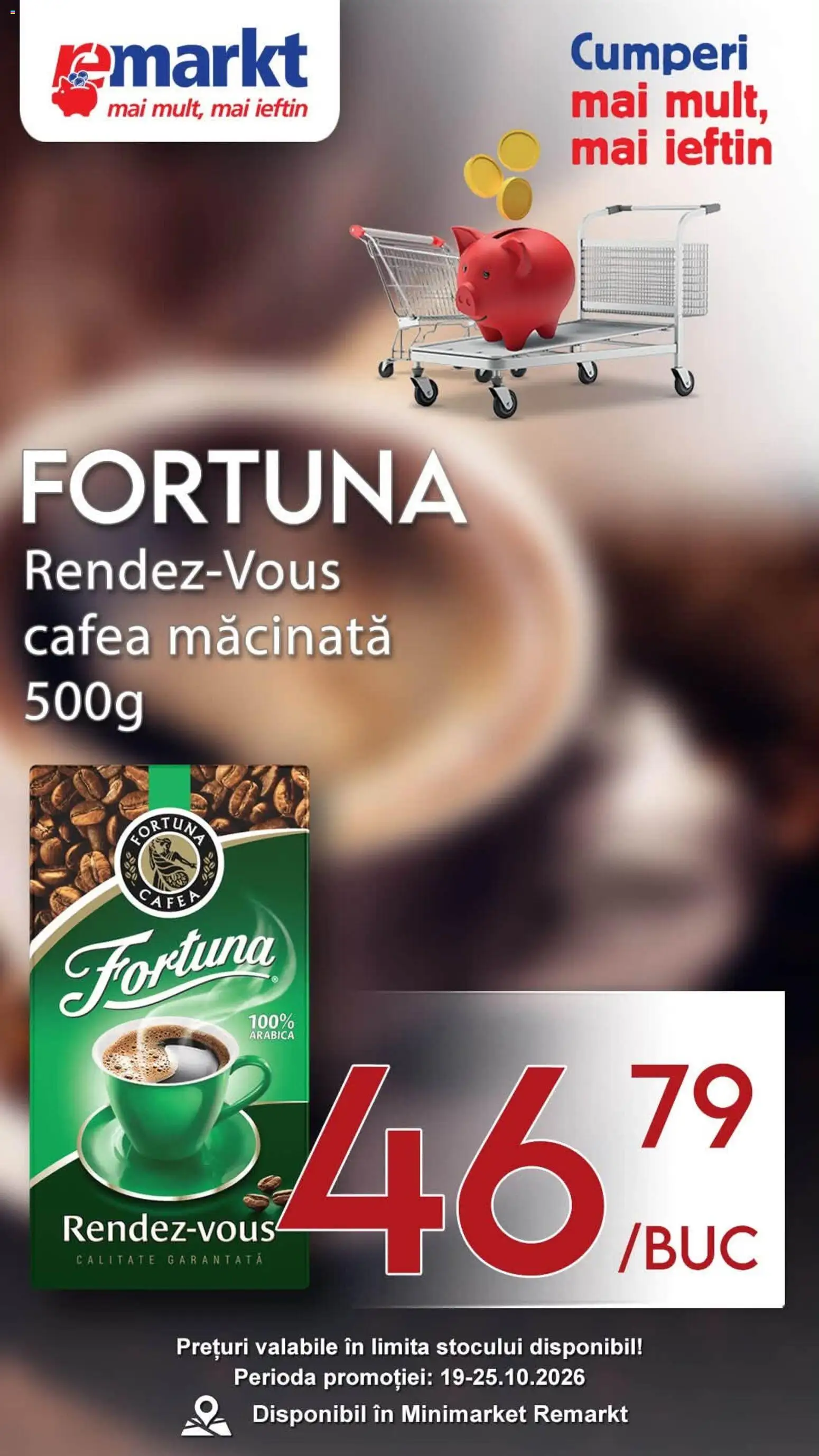 Previzualizarea de cataloage: Remarkt Remarkt Catalog valabil de la 19.10.2026 - Cafea, Cafea macinata