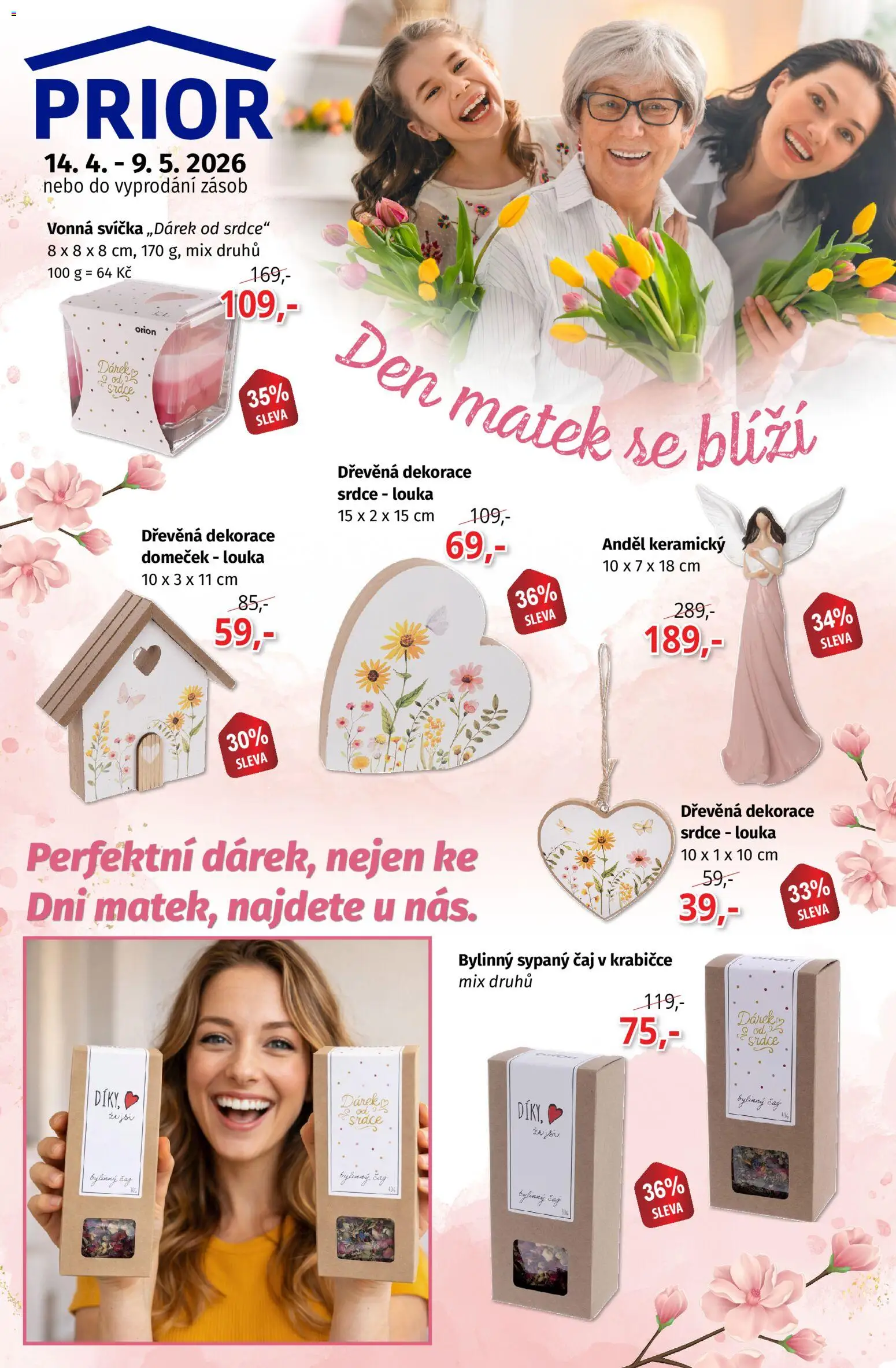 Náhled nabídky: Prior Prior - Akční Nabídka platný od 14.04.2026 - Čaj, Dekorace, Bylinky, Svíčka, Bylinný čaj