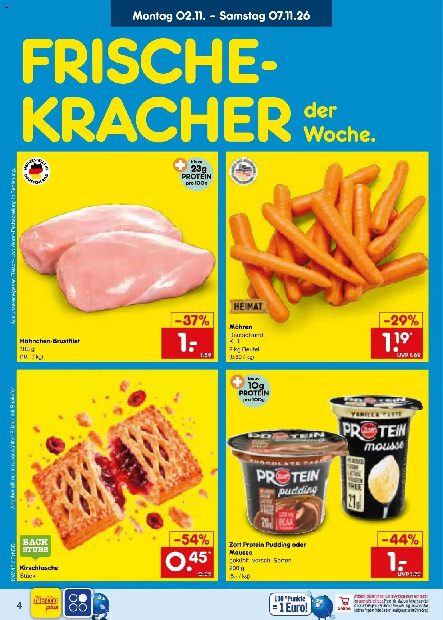 Vorschau von dem Prospekt des Geschäftes Netto Marken-Discount, gültig ab dem 02.11.2026 - Fleisch, Pudding, Mohren