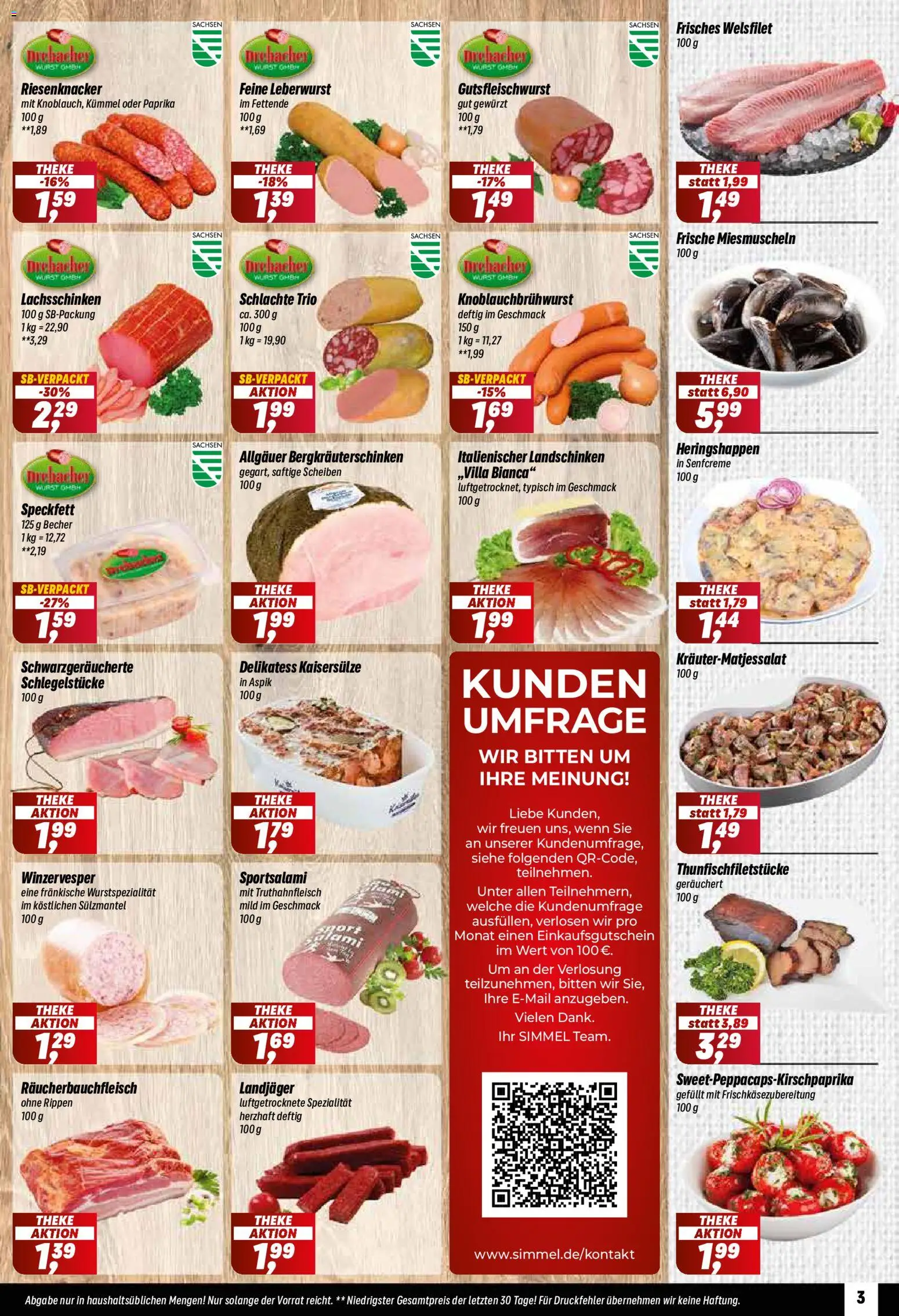 Vorschau von dem Prospekt des Geschäftes Simmel, gültig ab dem 12.10.2026 - Wurst, Paprika, Theke