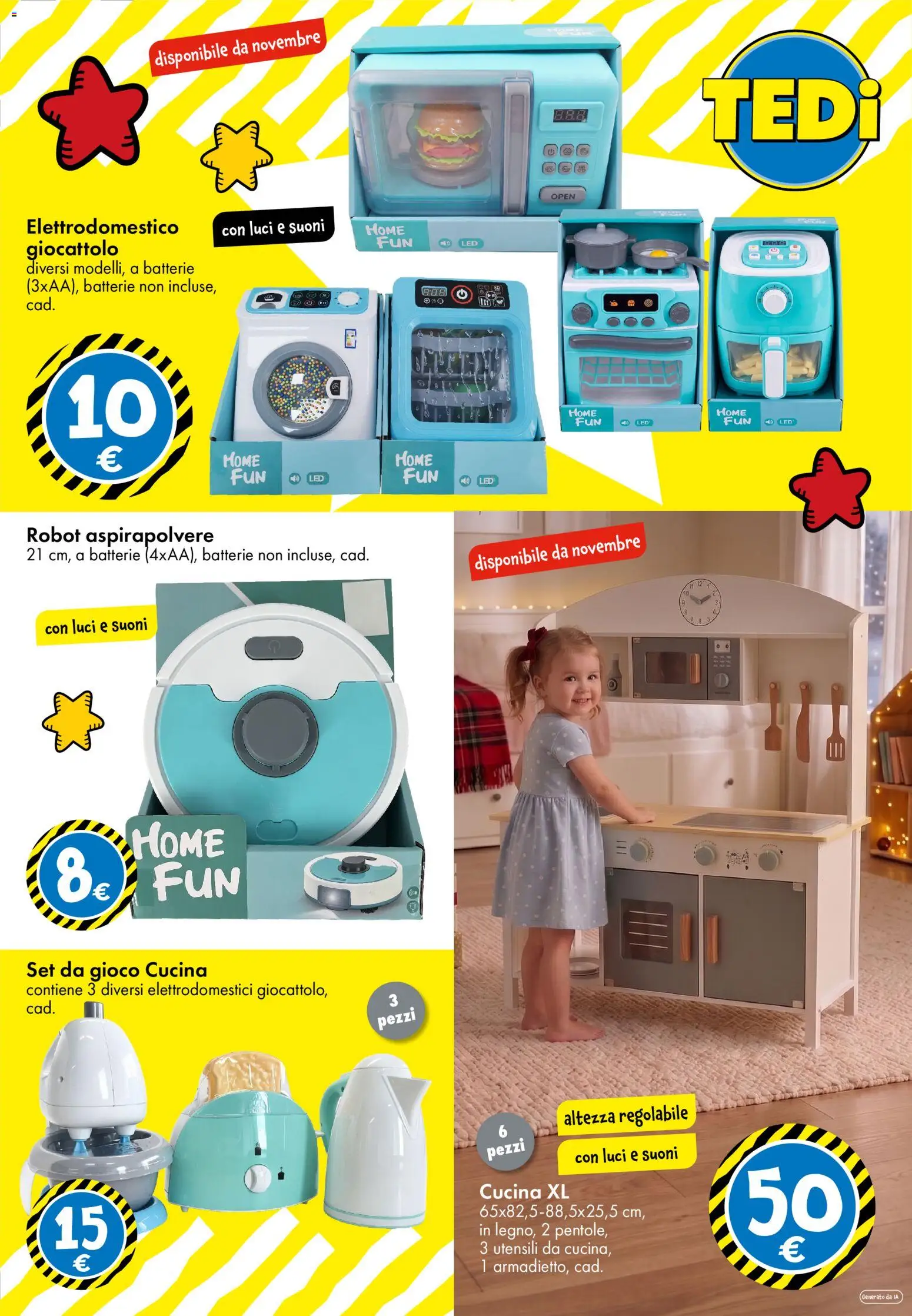 Anteprima dell'opuscolo TEDi volantino dal negozio TEDi valido da 23/10/2026 - Gioco, Aspirapolvere, Robot aspirapolvere, Robot, Pentole, Batterie