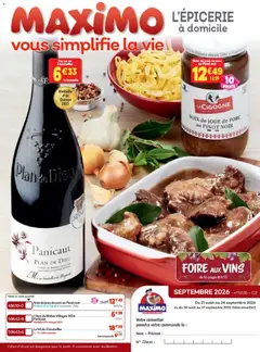 Prévisualisation de Maximo catalogue epicerie du magasin Maximo formulaire valide 24/08/2026